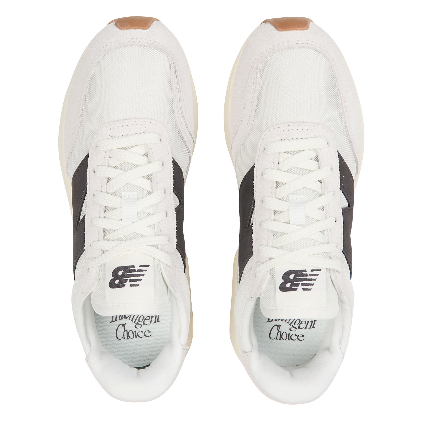 Low-top leather mix sneakers NEW BALANCE White