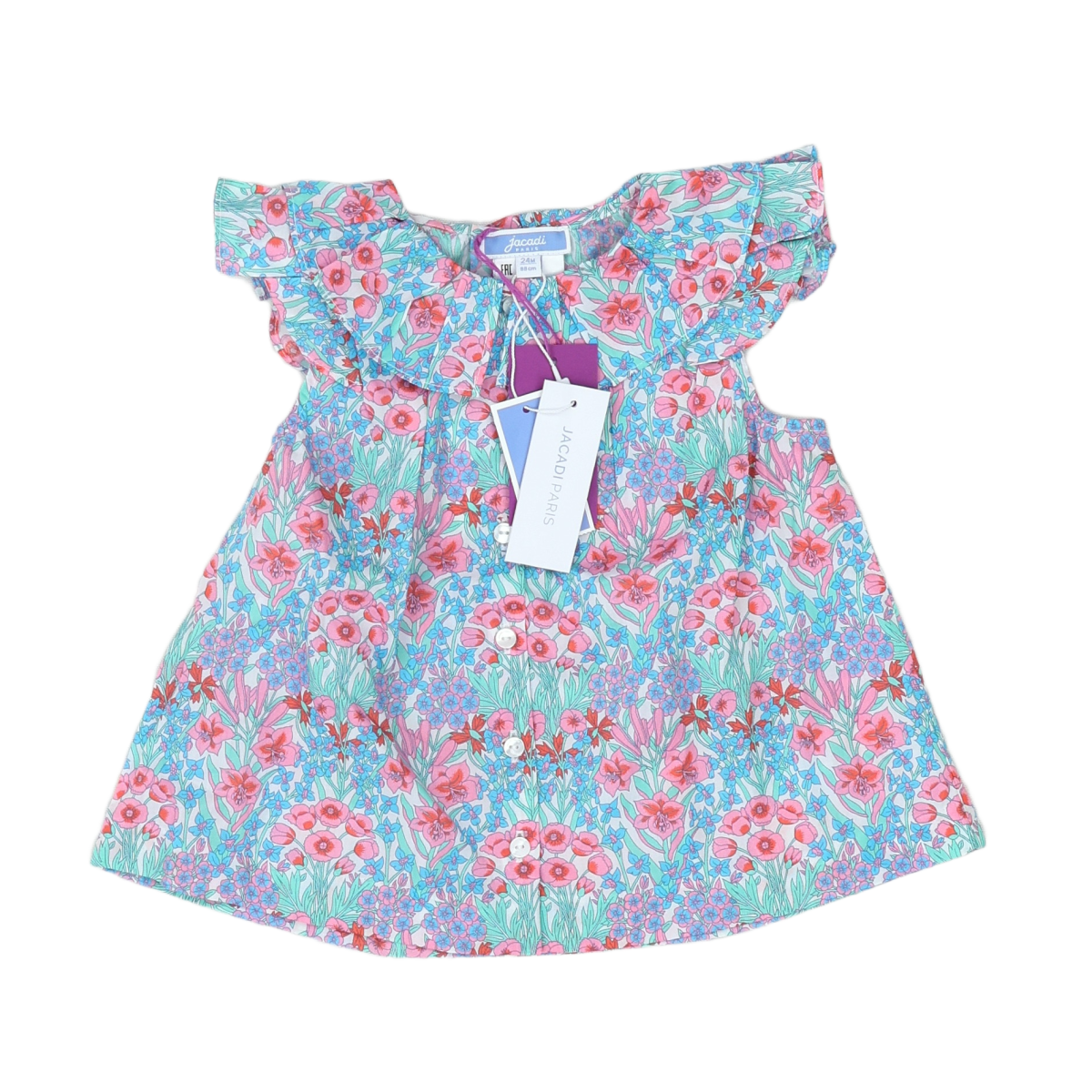 Blue Baby Dress - 24 months JACADI - Seconde Main Blue