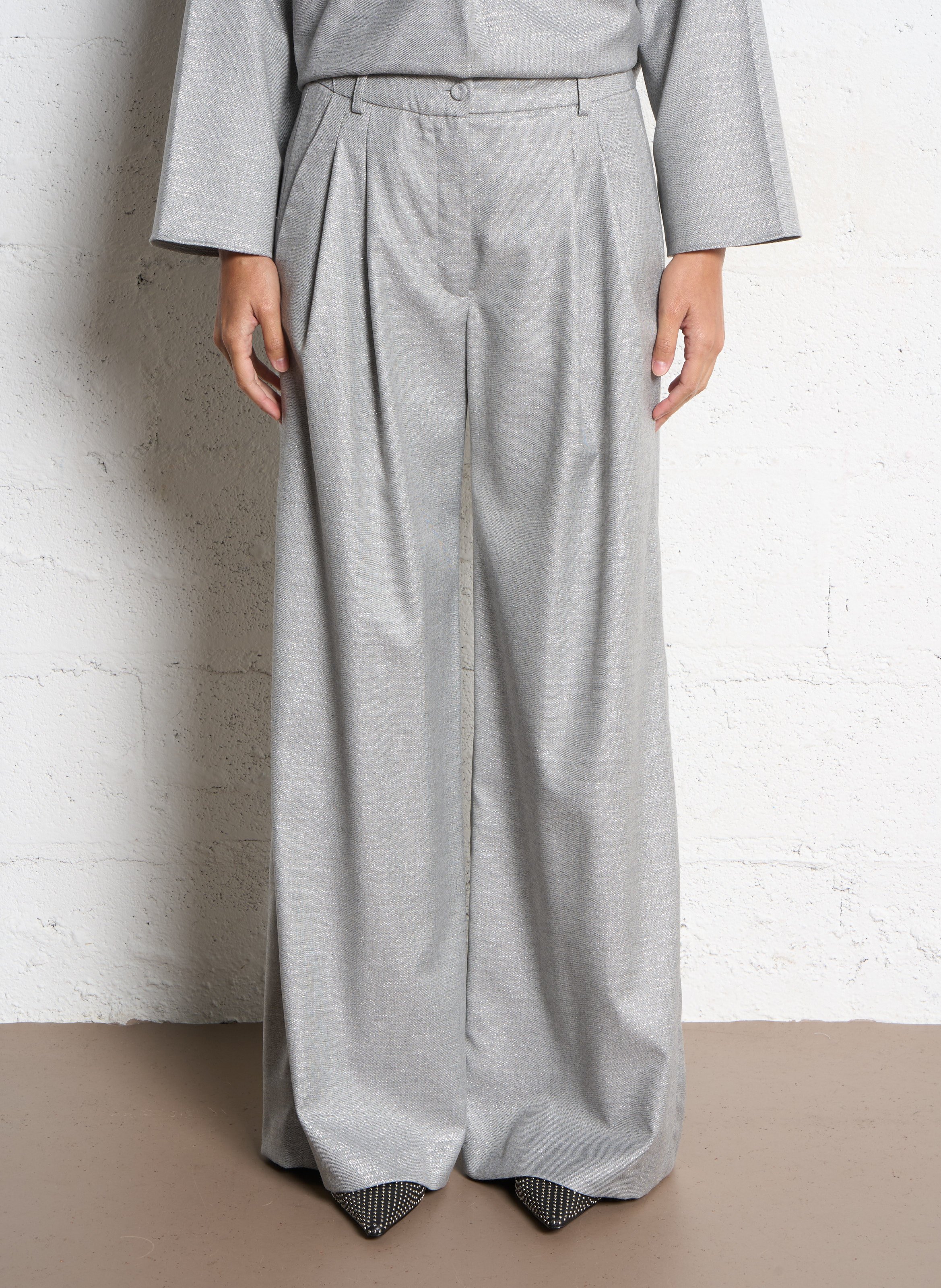 Wide trousers DIEGA Silver