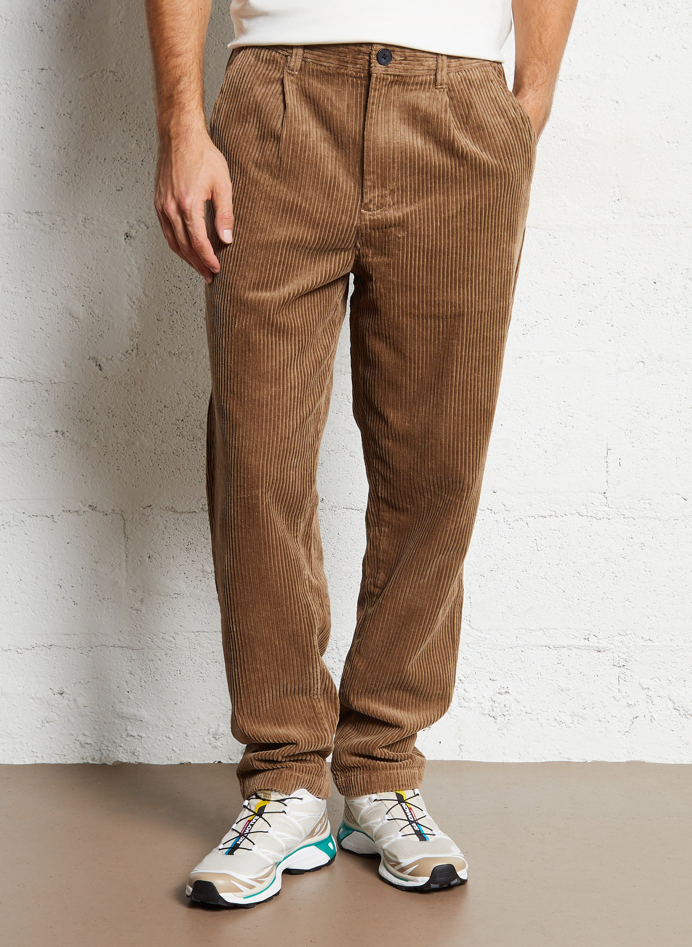 Slim-fit cotton cargo pants MINIMUM Beige