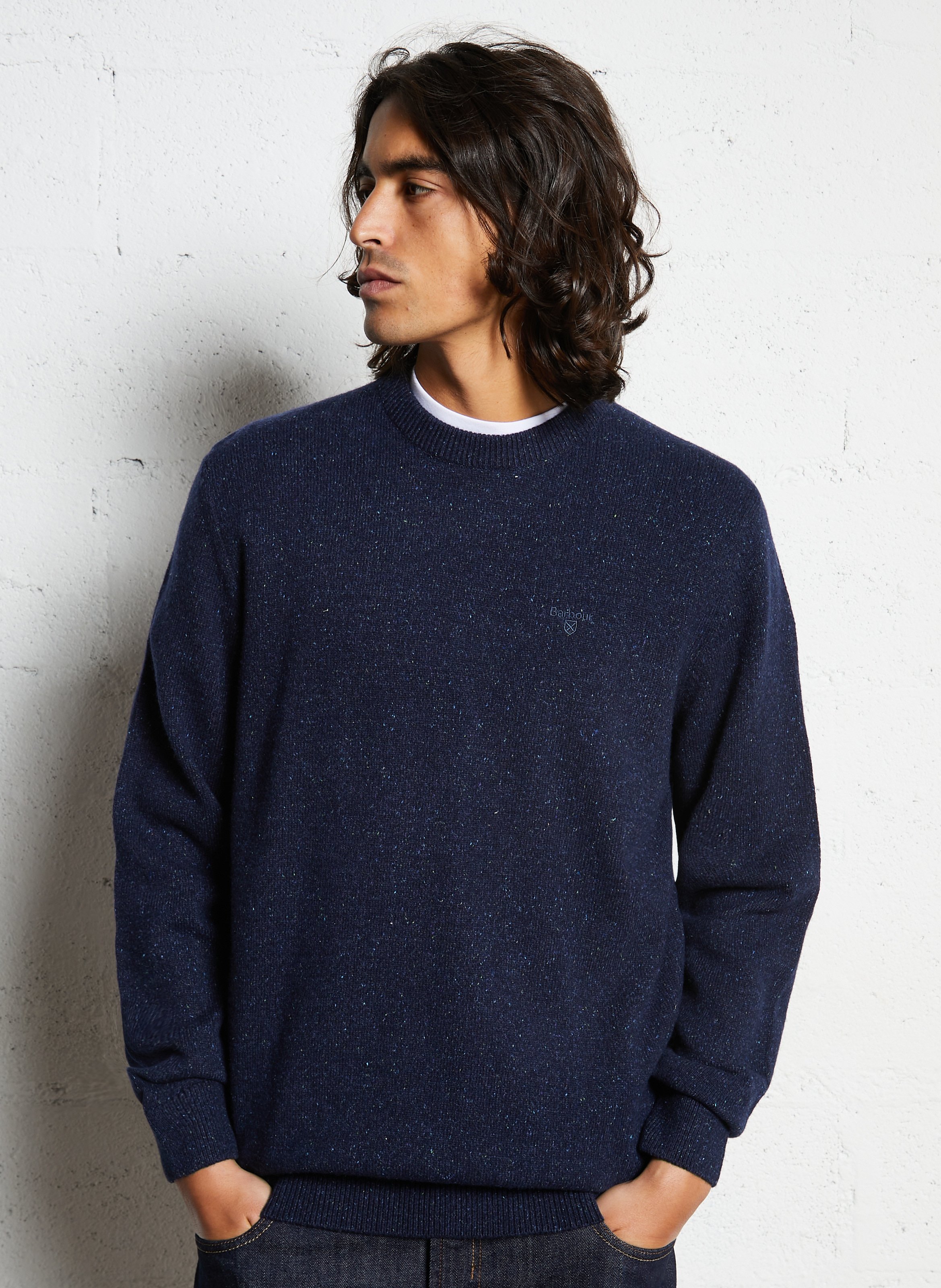 Oversized trui | wolblend BARBOUR Blauw