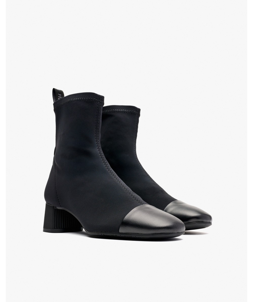 Black stretch fabric ankle boots PEDRO MIRALLES Black