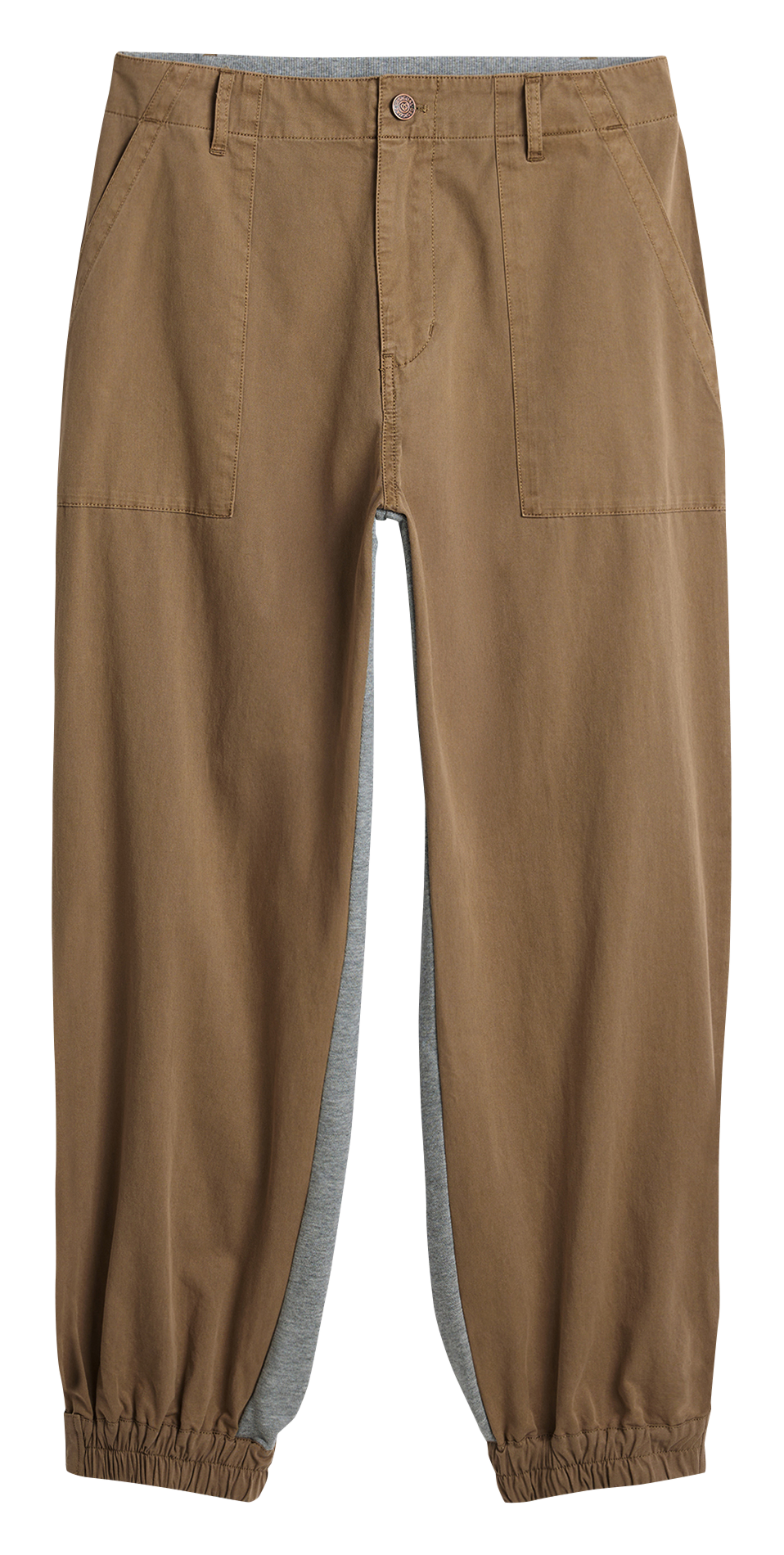 Pantalon hybride jogger bi matière DESIGUAL Marron