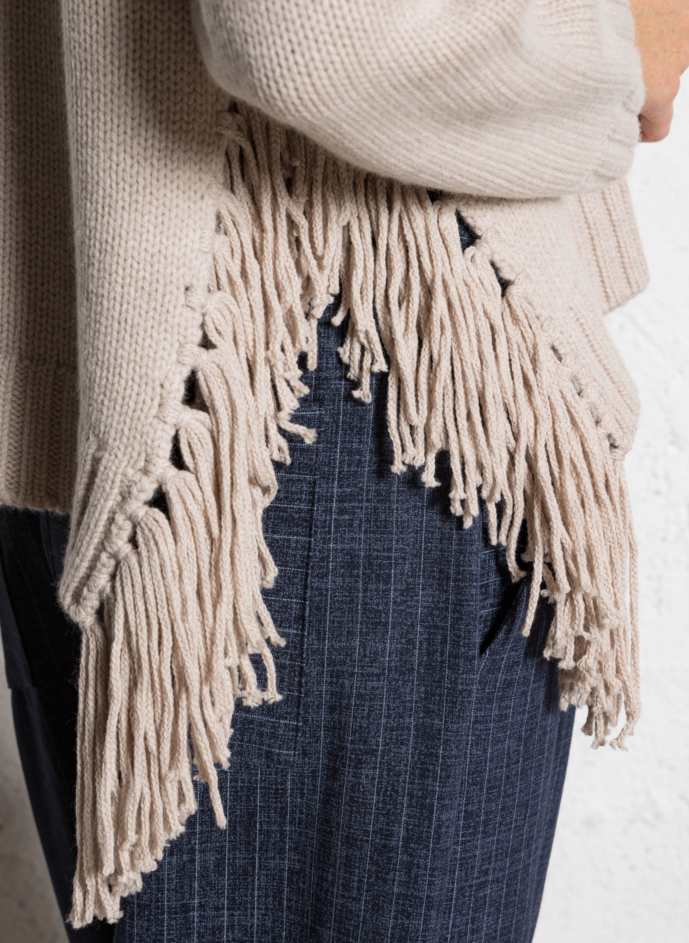 Woleg - Oversize-Wollpullover mit Rundhalsausschnitt BERENICE Beige