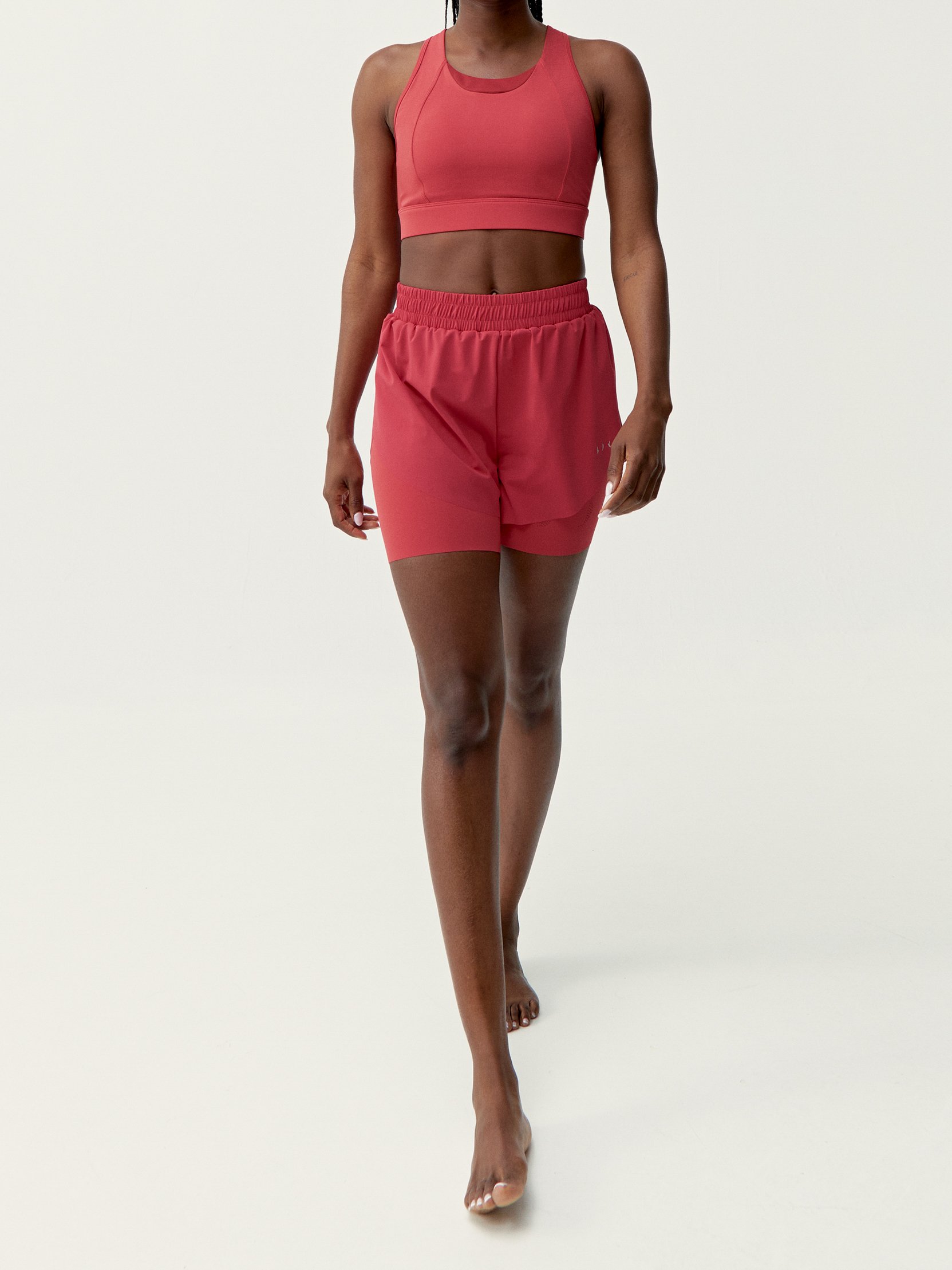 Short women's sports training - Bikila Red