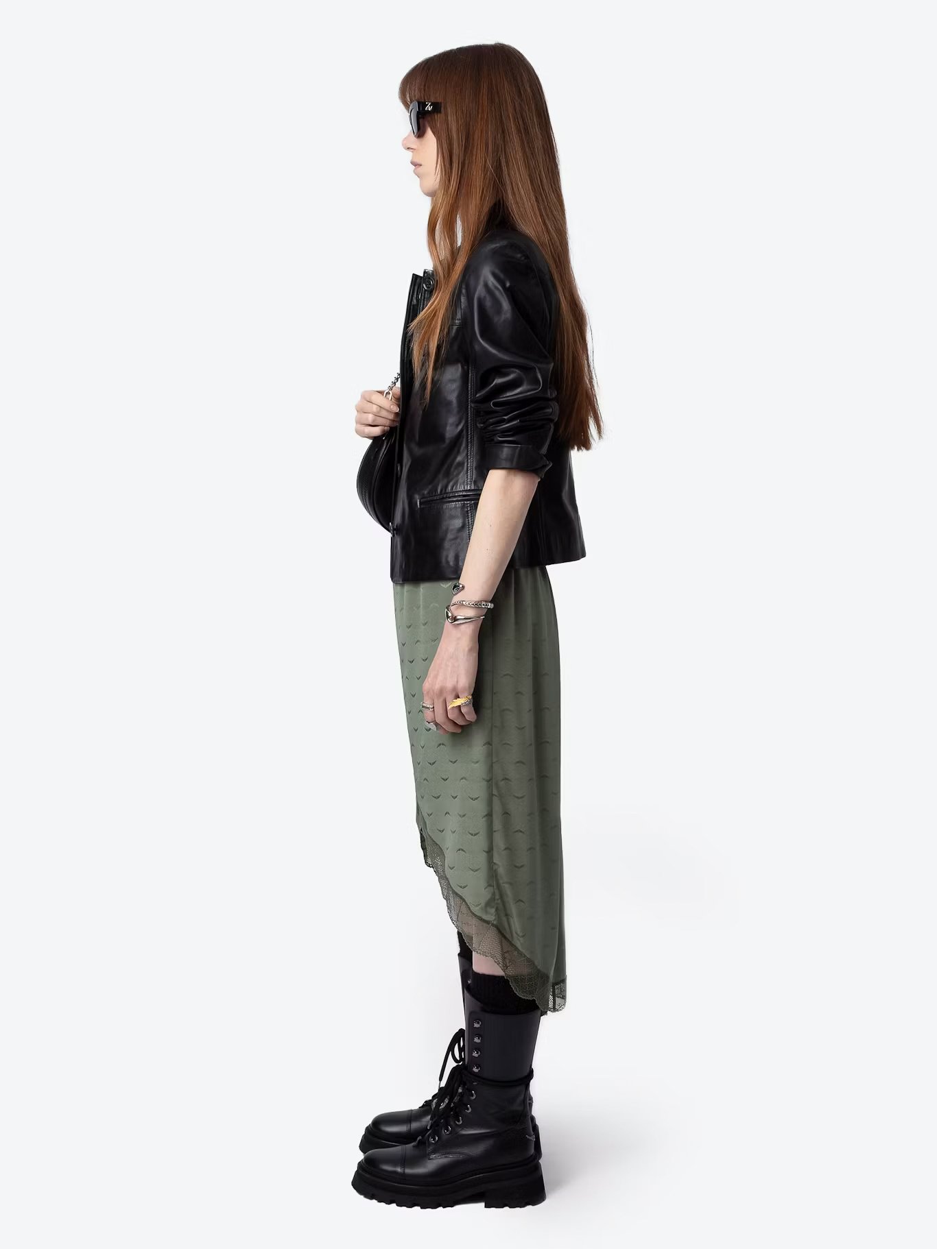 Jupe midi en soie ZADIG&amp;VOLTAIRE Vert