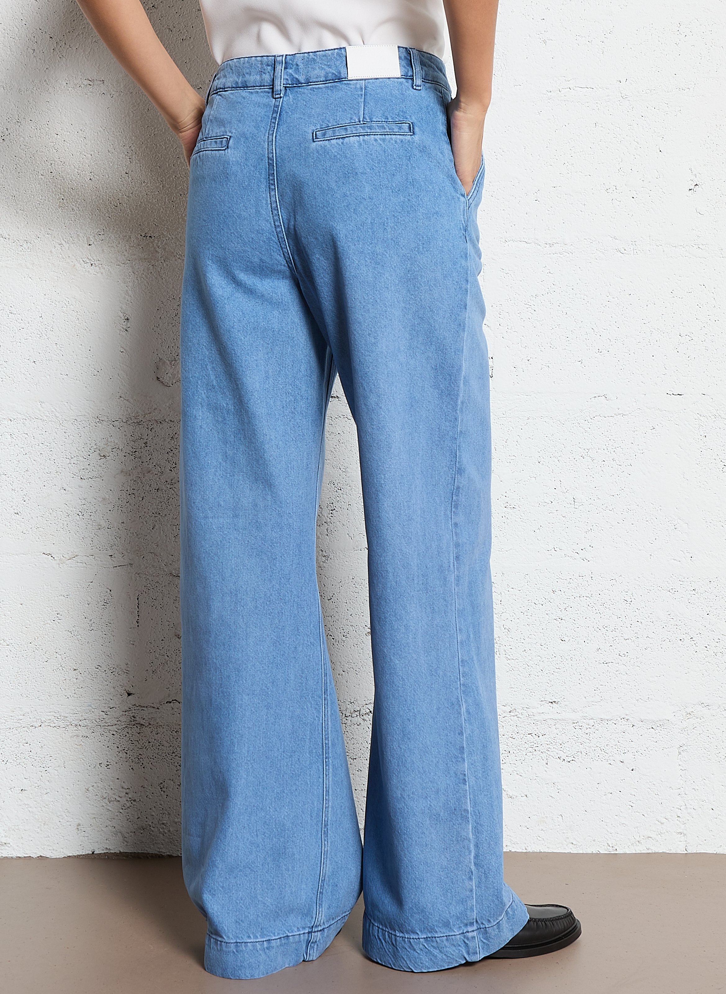 Jean large taille haute  IKKS Bleu