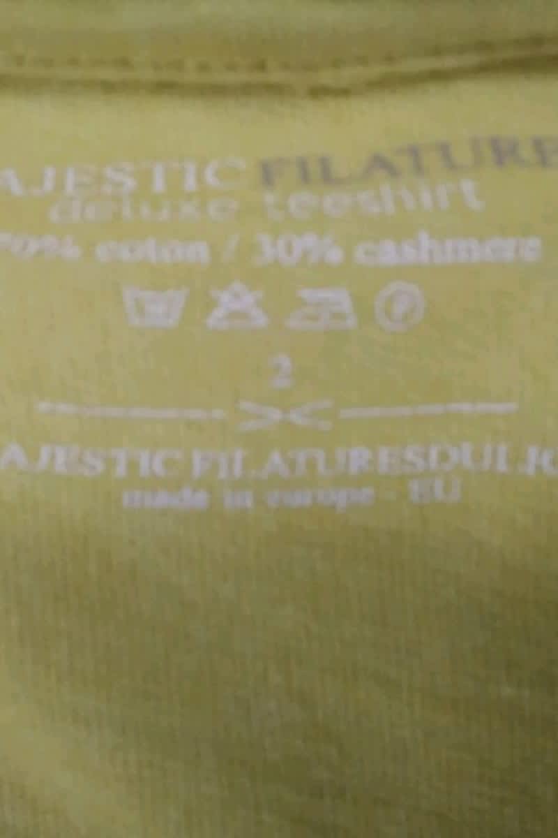 Shirt MAJESTIC FILATURES - SECONDE MAIN Yellow