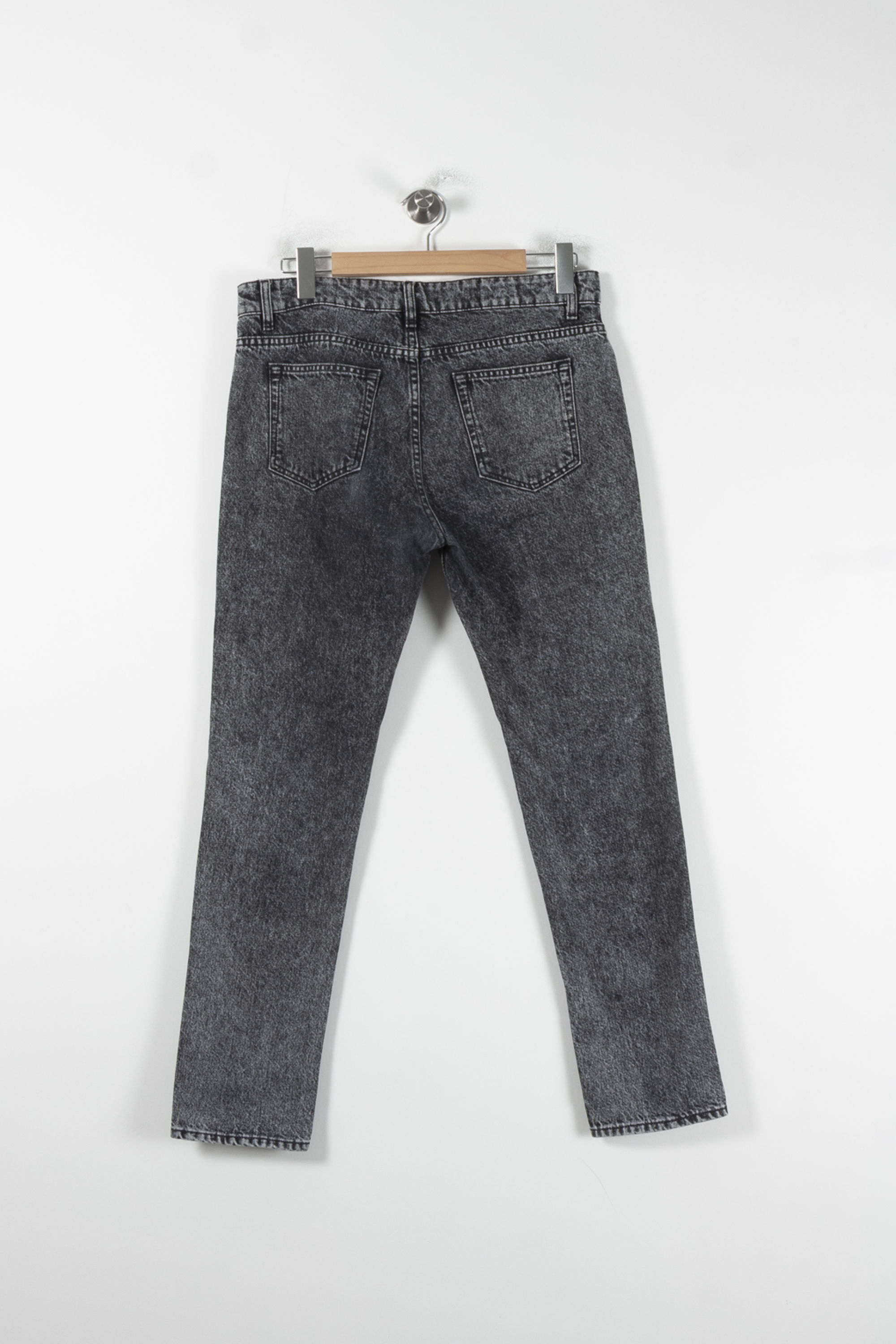Cropped slim jeans with studs IRO - Seconde Main Grey