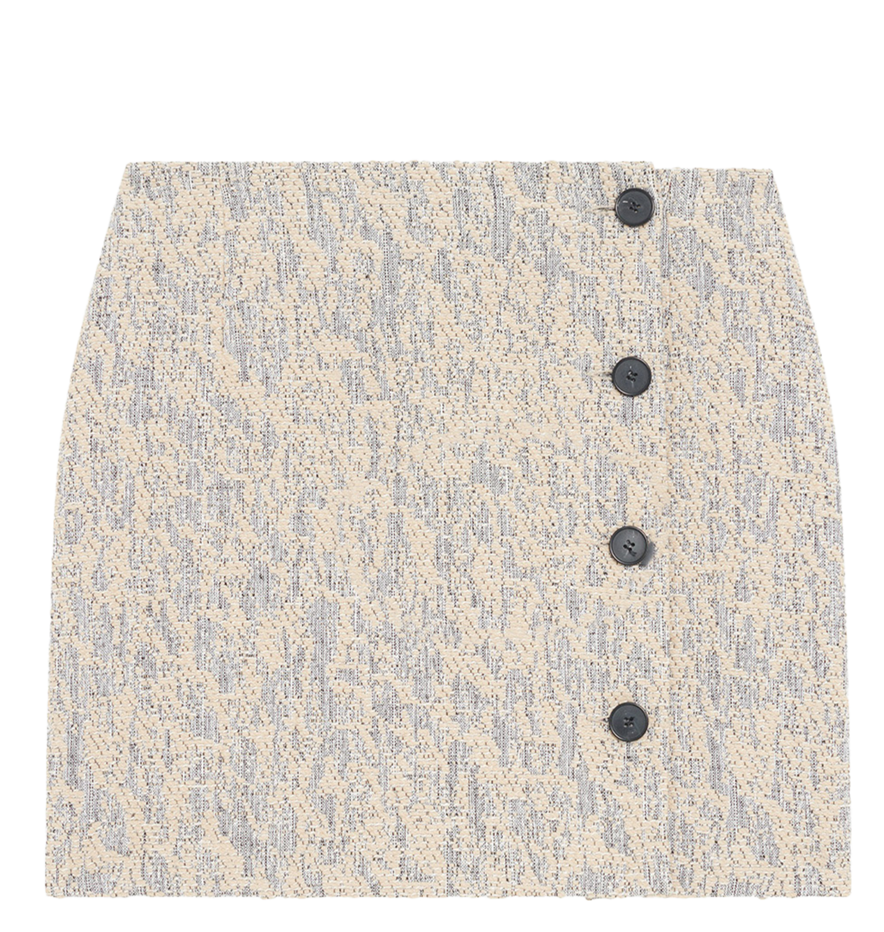 Jupe courte droite en tissu texturé IRO Beige