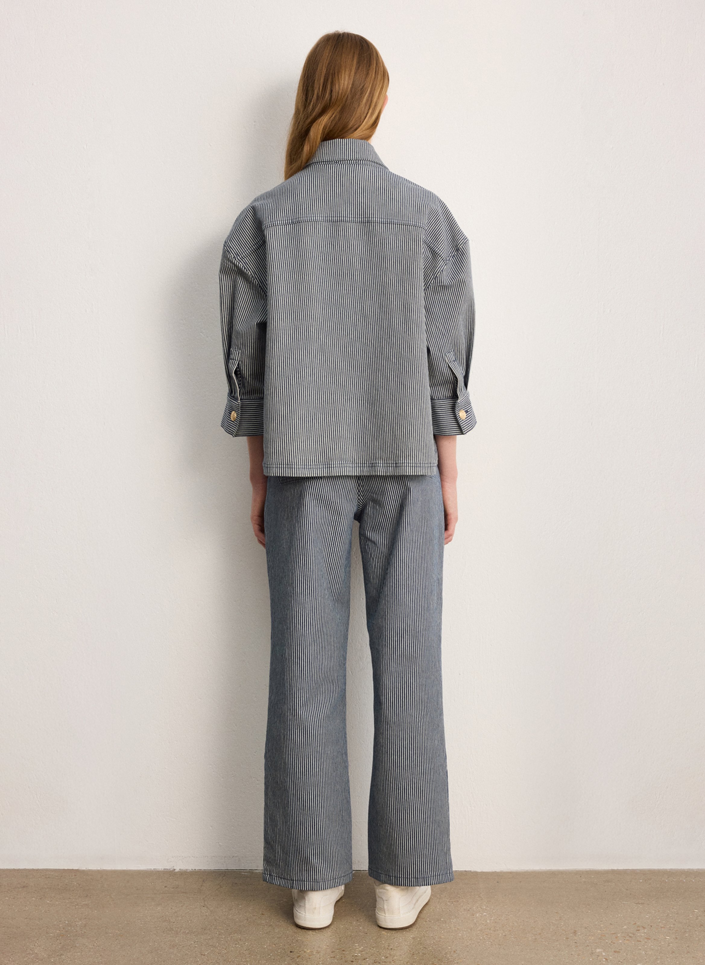 Loose-fit cotton-blend overshirt PABLO Blue