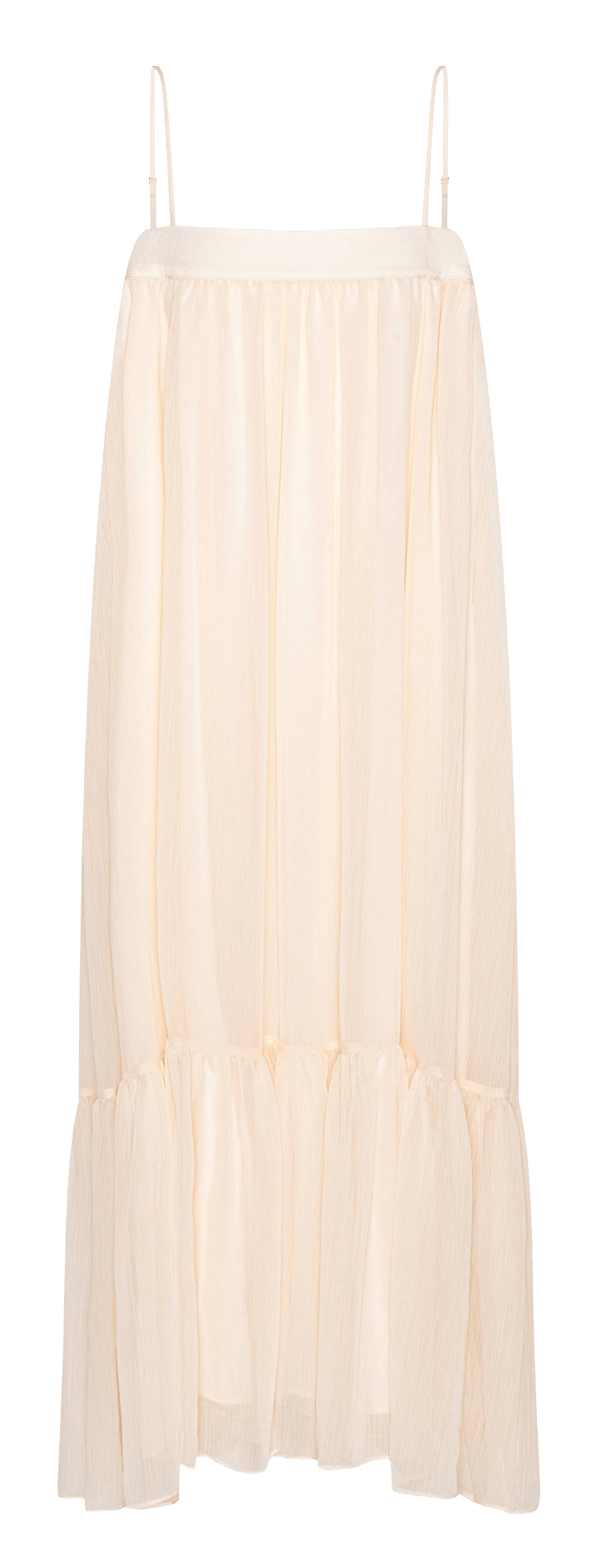 Ruimvallende, lange jurk ROTATE Beige