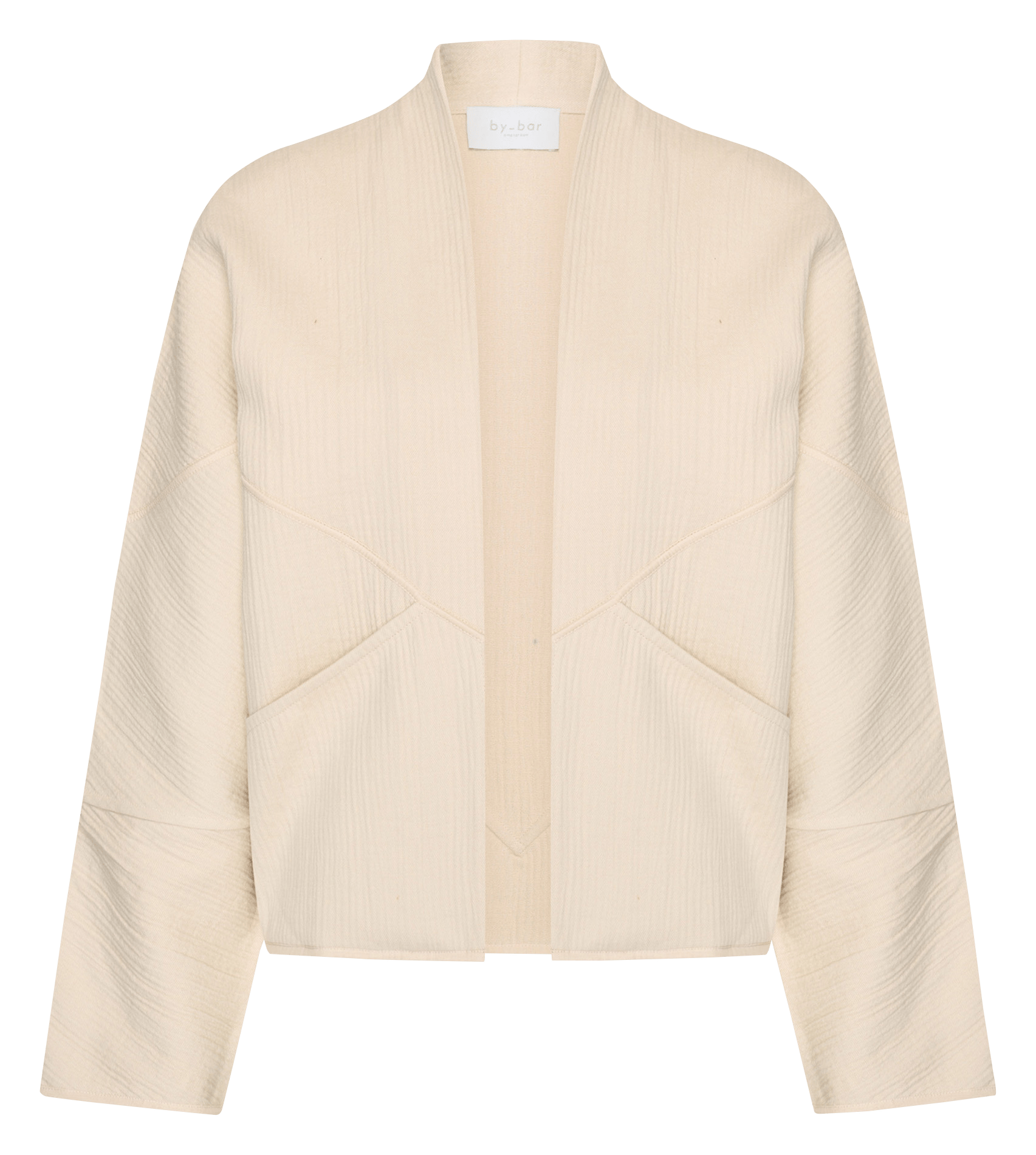 Veste sans col en coton BY BAR Beige