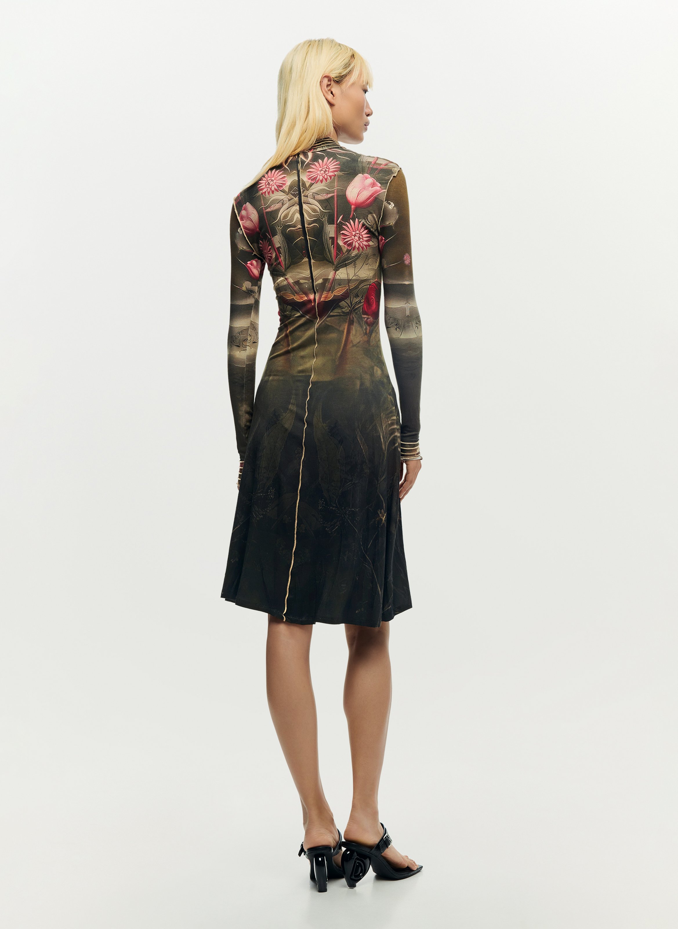 Ausgestelltes Strickkleid  DESIGUAL Schwarz