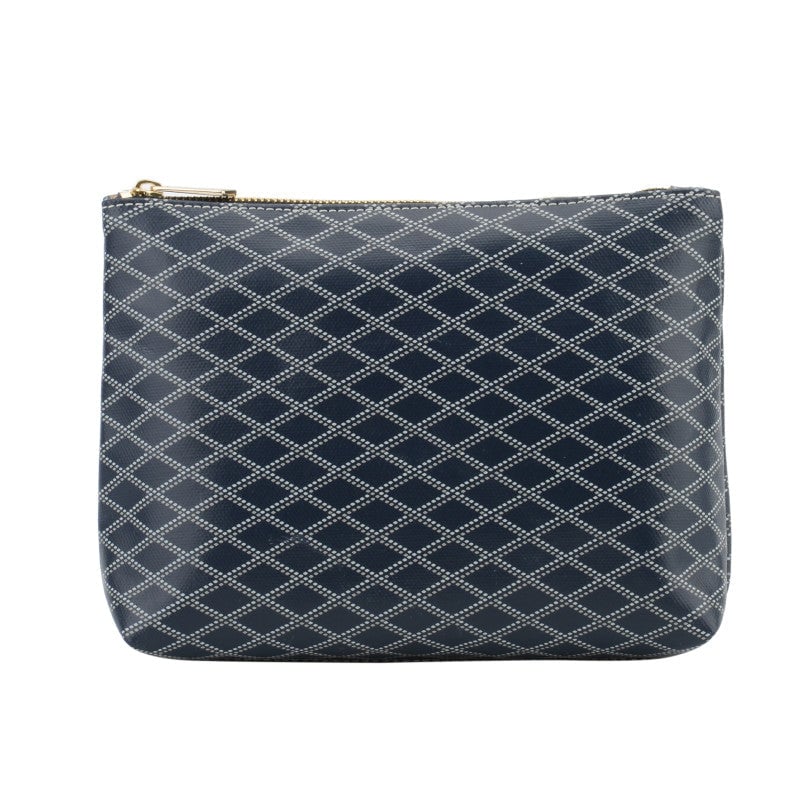 Covered leather pouch POURCHET Blue