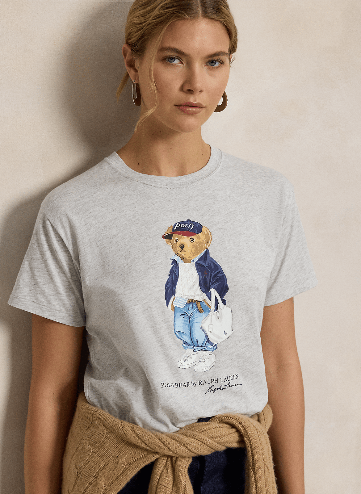 Baumwoll-Pullover mit Rundhalsausschnitt POLO RALPH LAUREN Grau