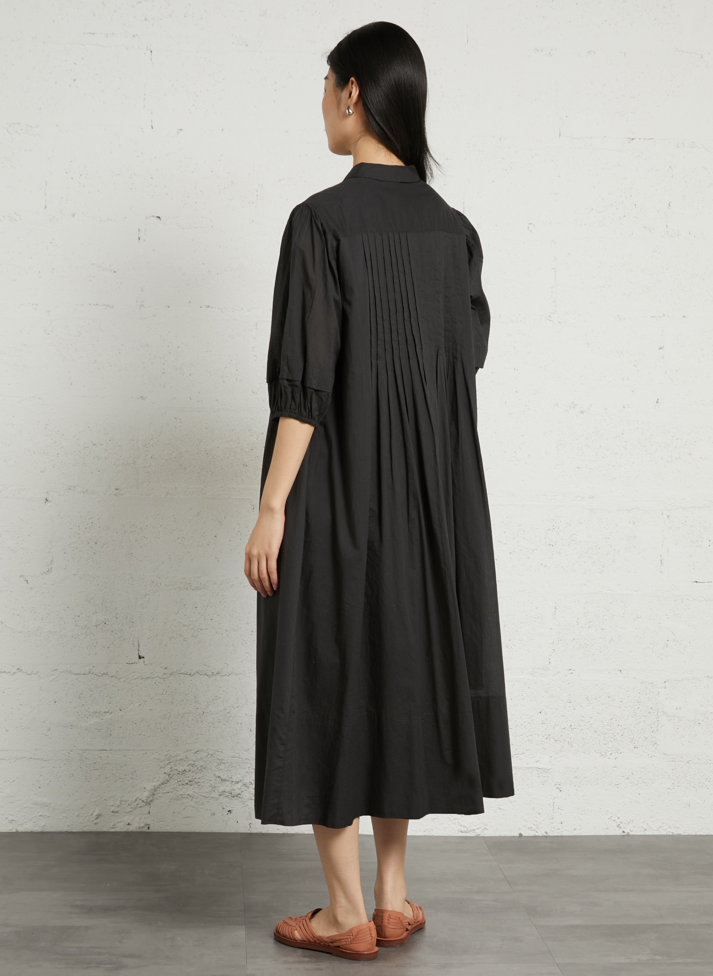 Robe longue ample en coton bio LEON & HARPER Gris