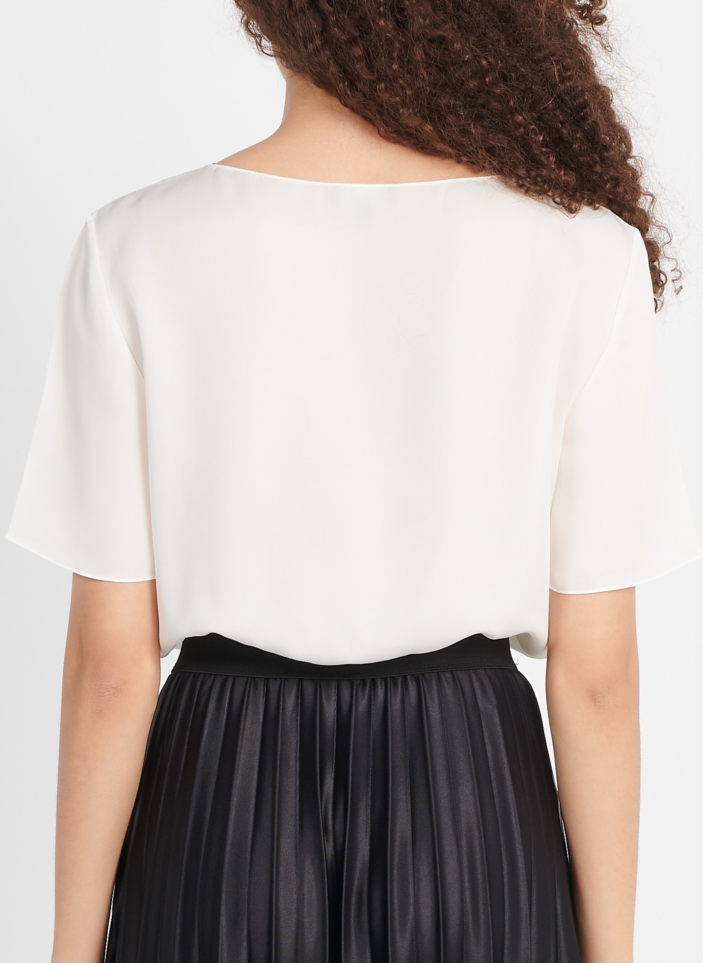 Halflange plissérok VILA Zwart