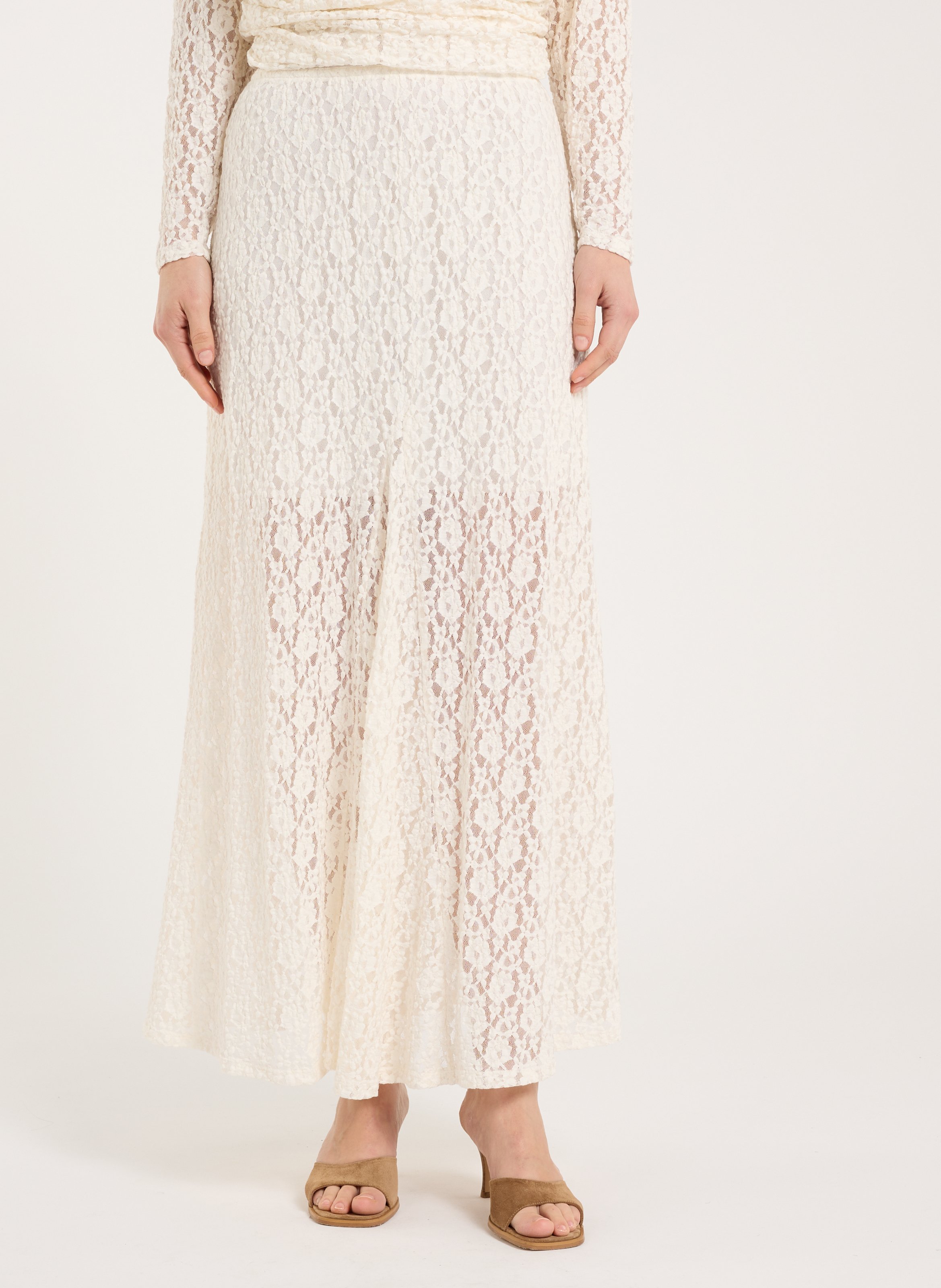 Lange rok van kant SAISON 1865 Beige
