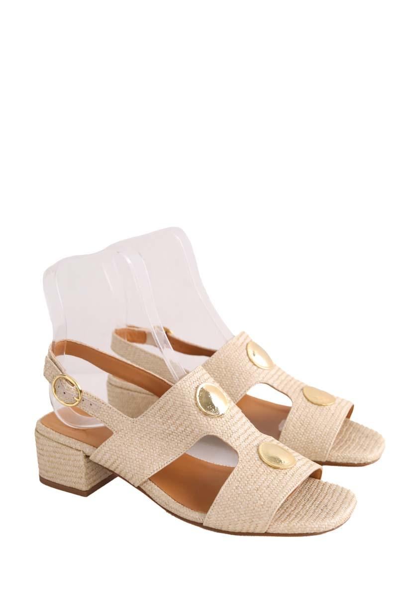 Faux leather sandals SEZANE - Seconde main Beige