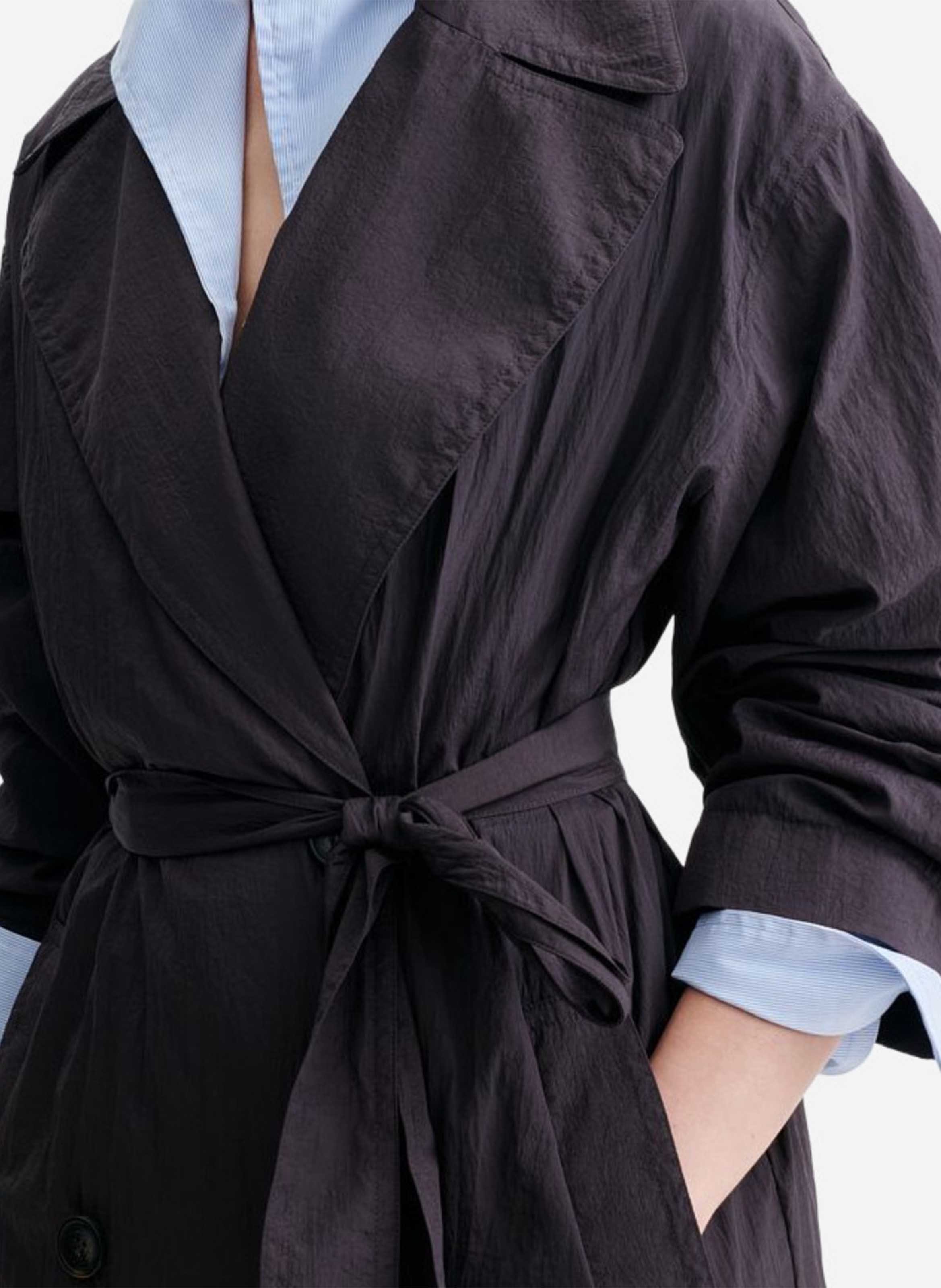 Trench long oversize à ceinture VANESSA BRUNO Marron