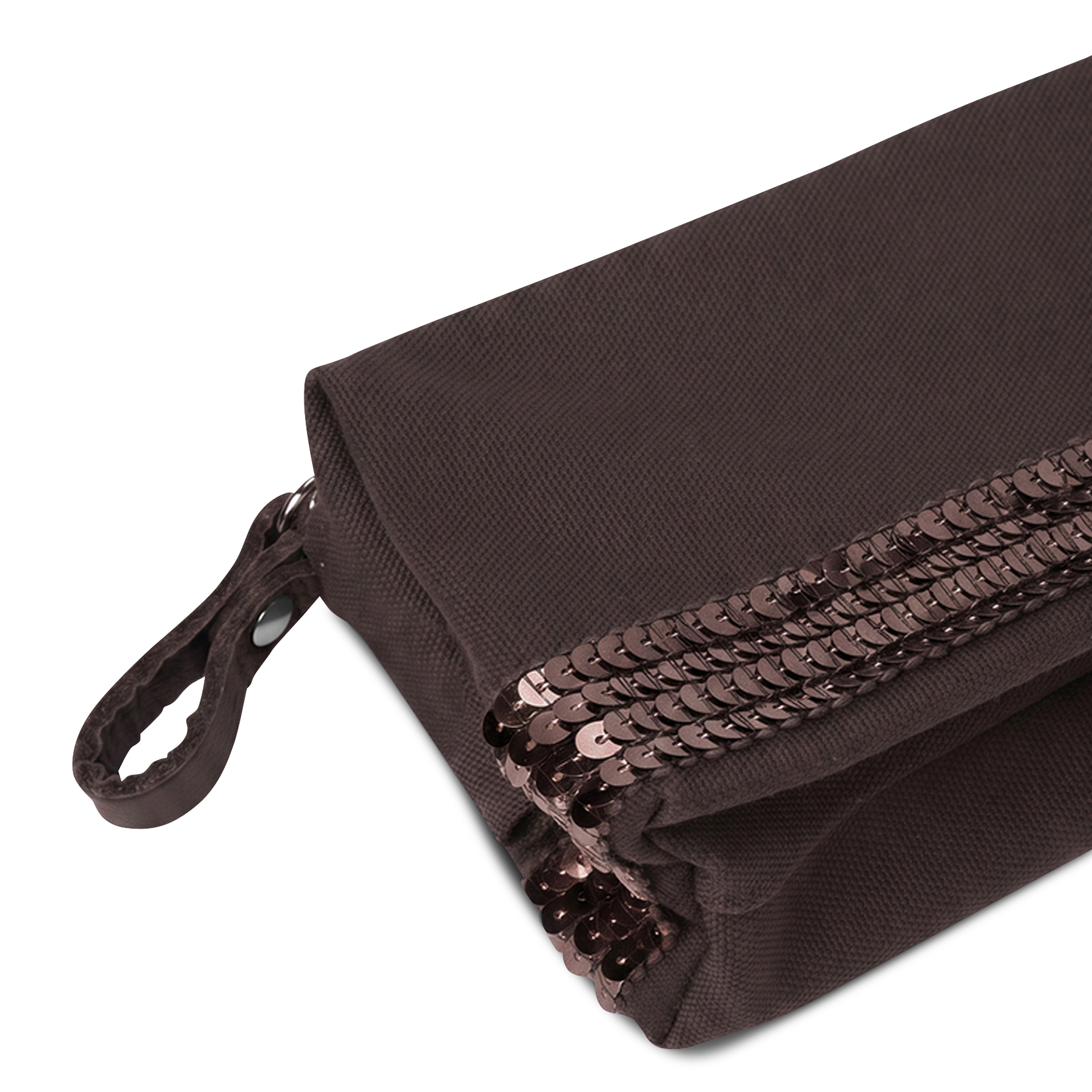 Trousse avec bande sequins VANESSA BRUNO Marron