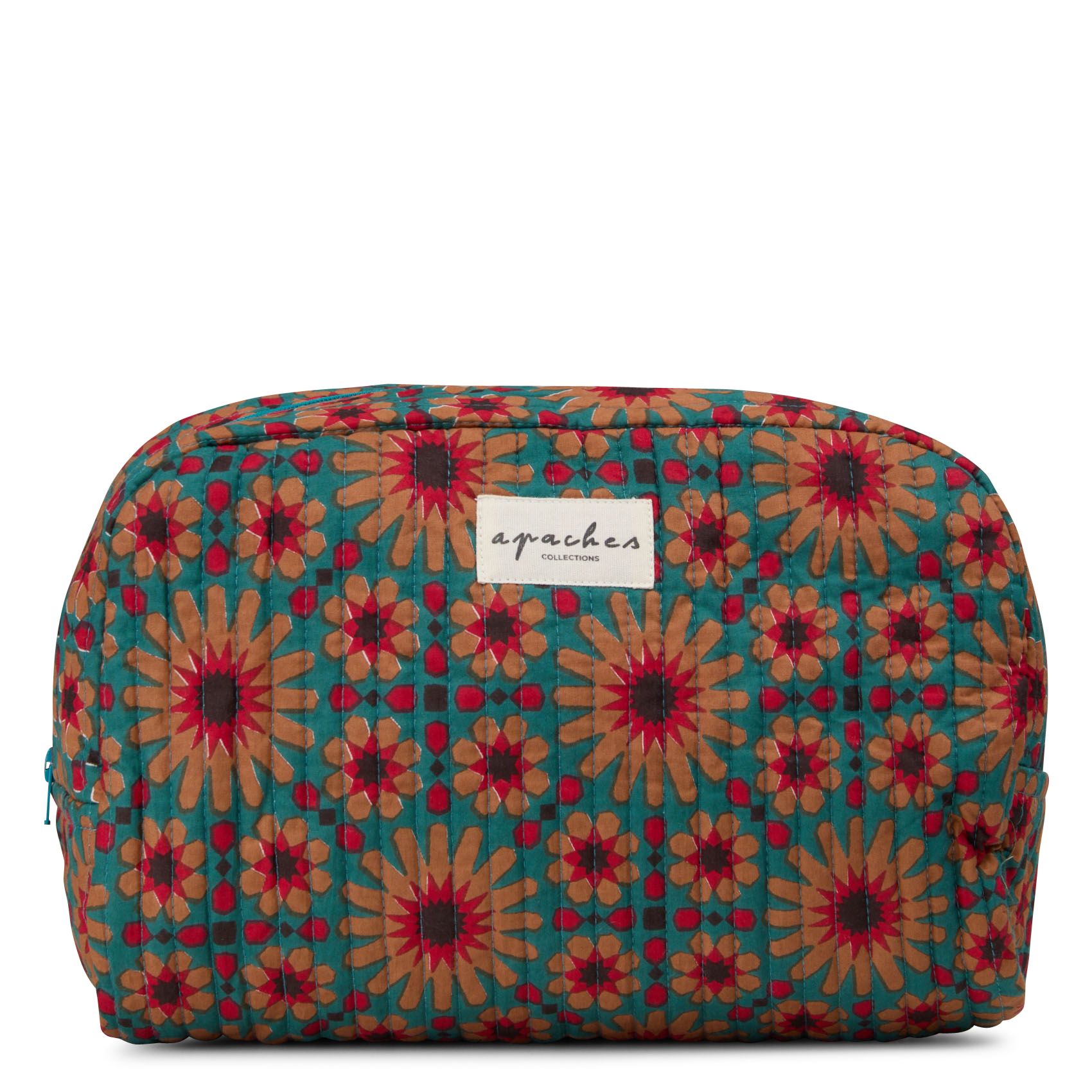 Trousse de toilette matelassée en coton APACHES COLLECTIONS Vert