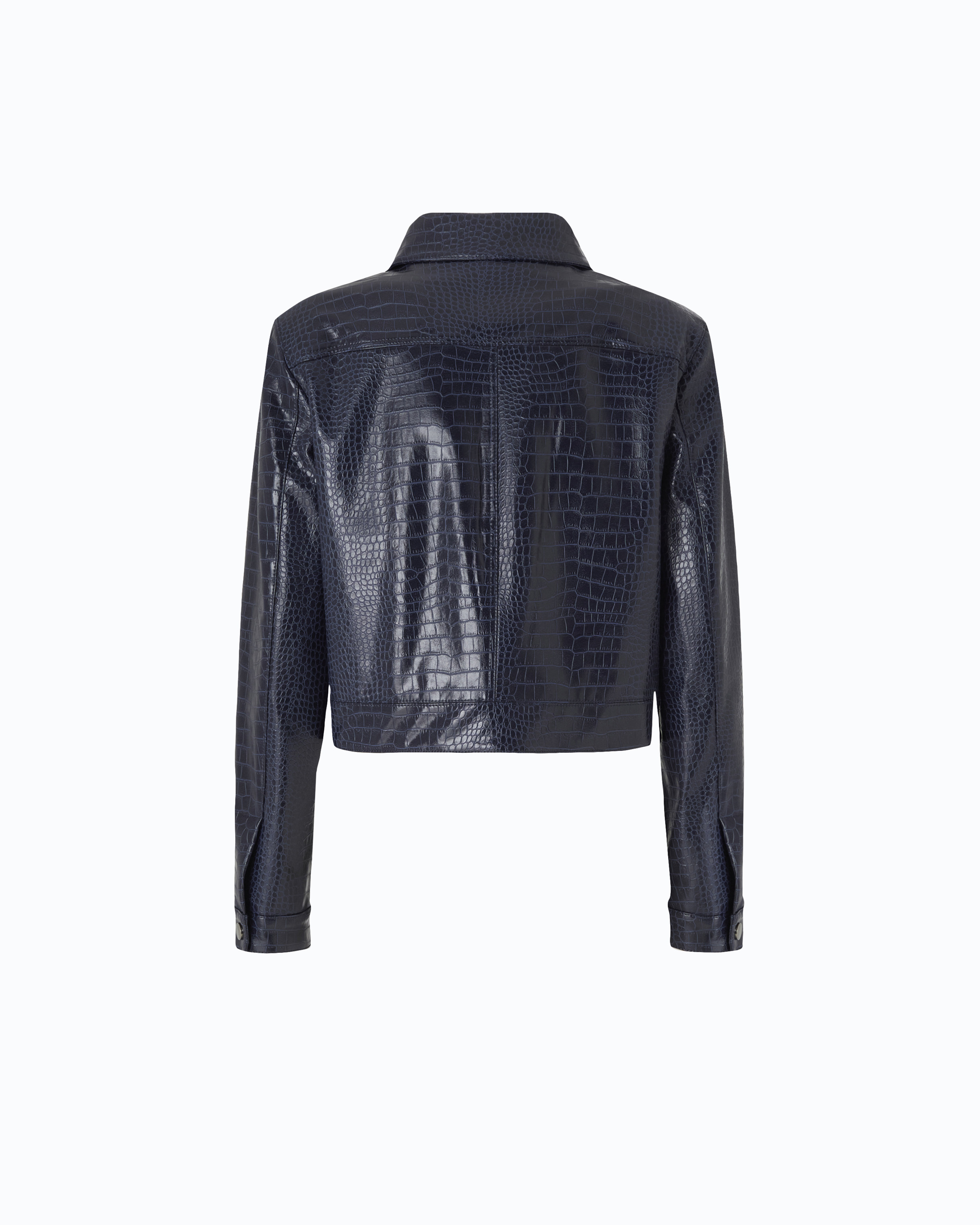 Blouson d’aviateur façon croco PINKO Bleu