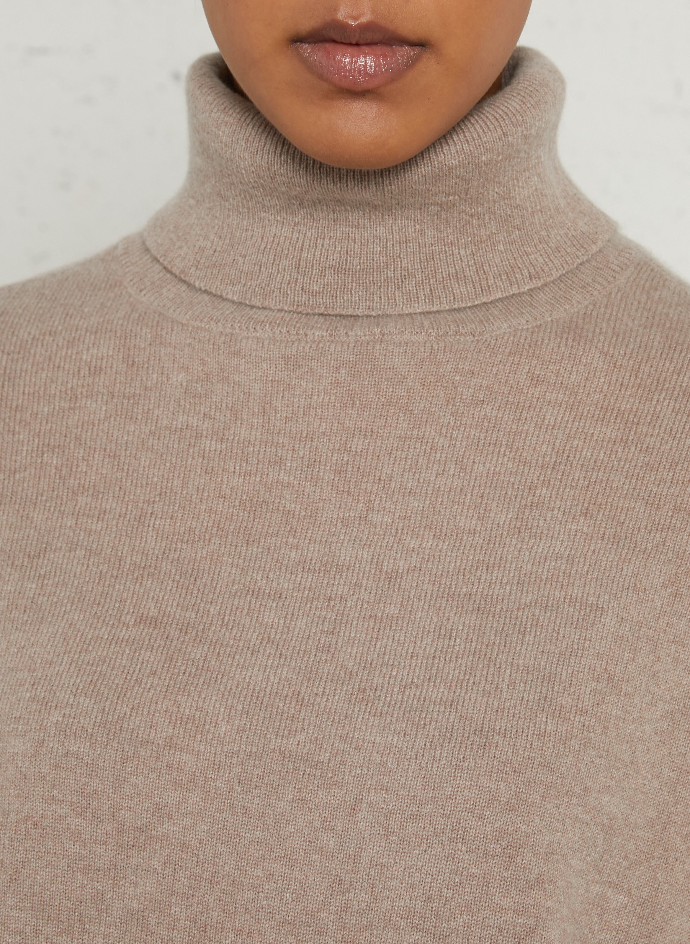 Pull ample col roulé en cachemire SUD EXPRESS Beige