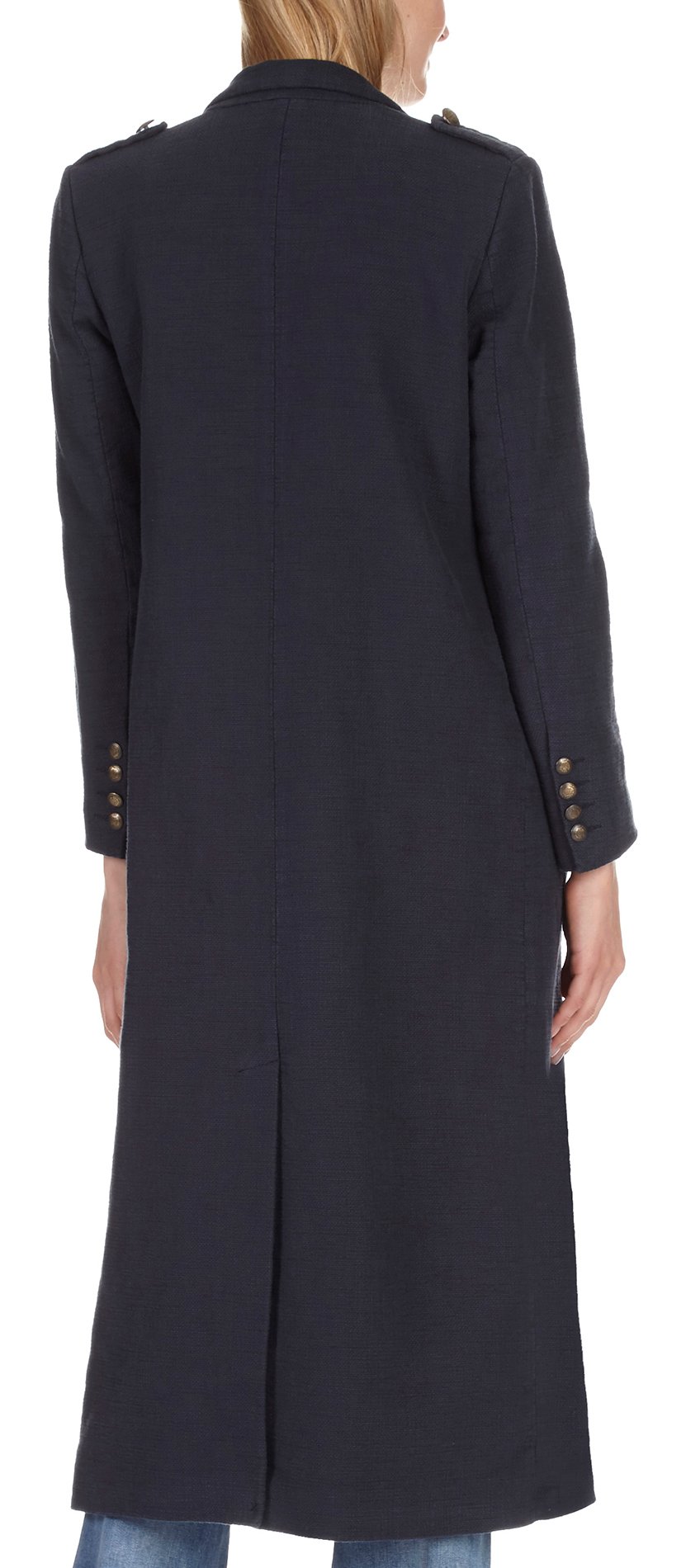 Manteau cintré long en coton Qem SWILDENS Bleu