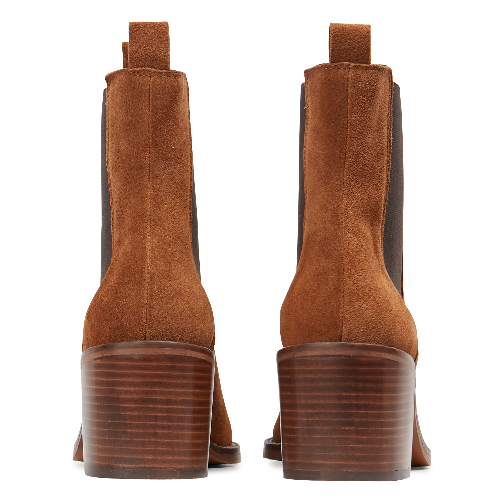 Heeled suede mid-calf boots JONAK Brown