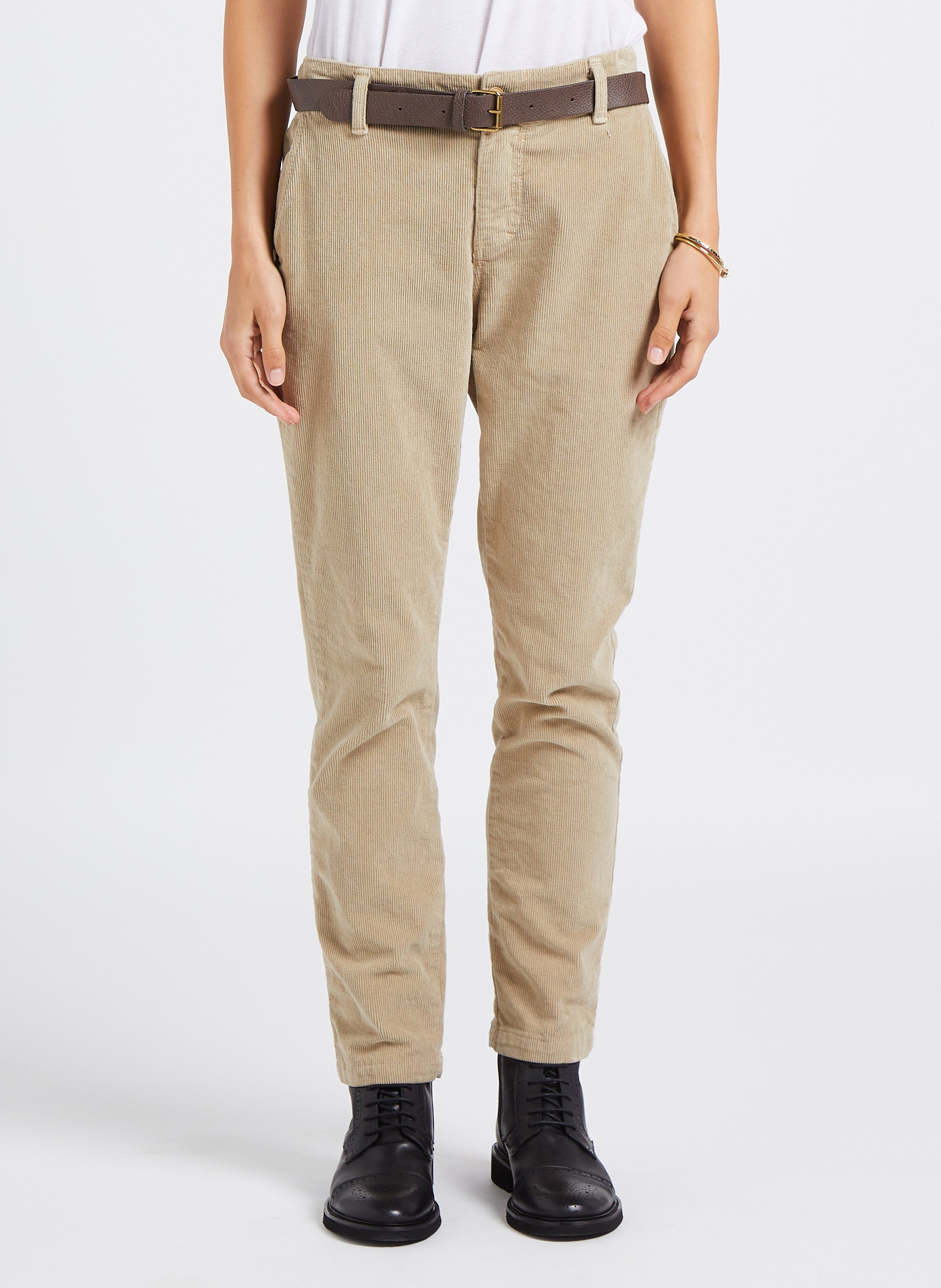 Pantalon chino shop velours femme