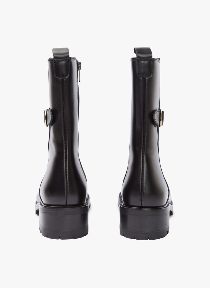 Black Smooth leather boots