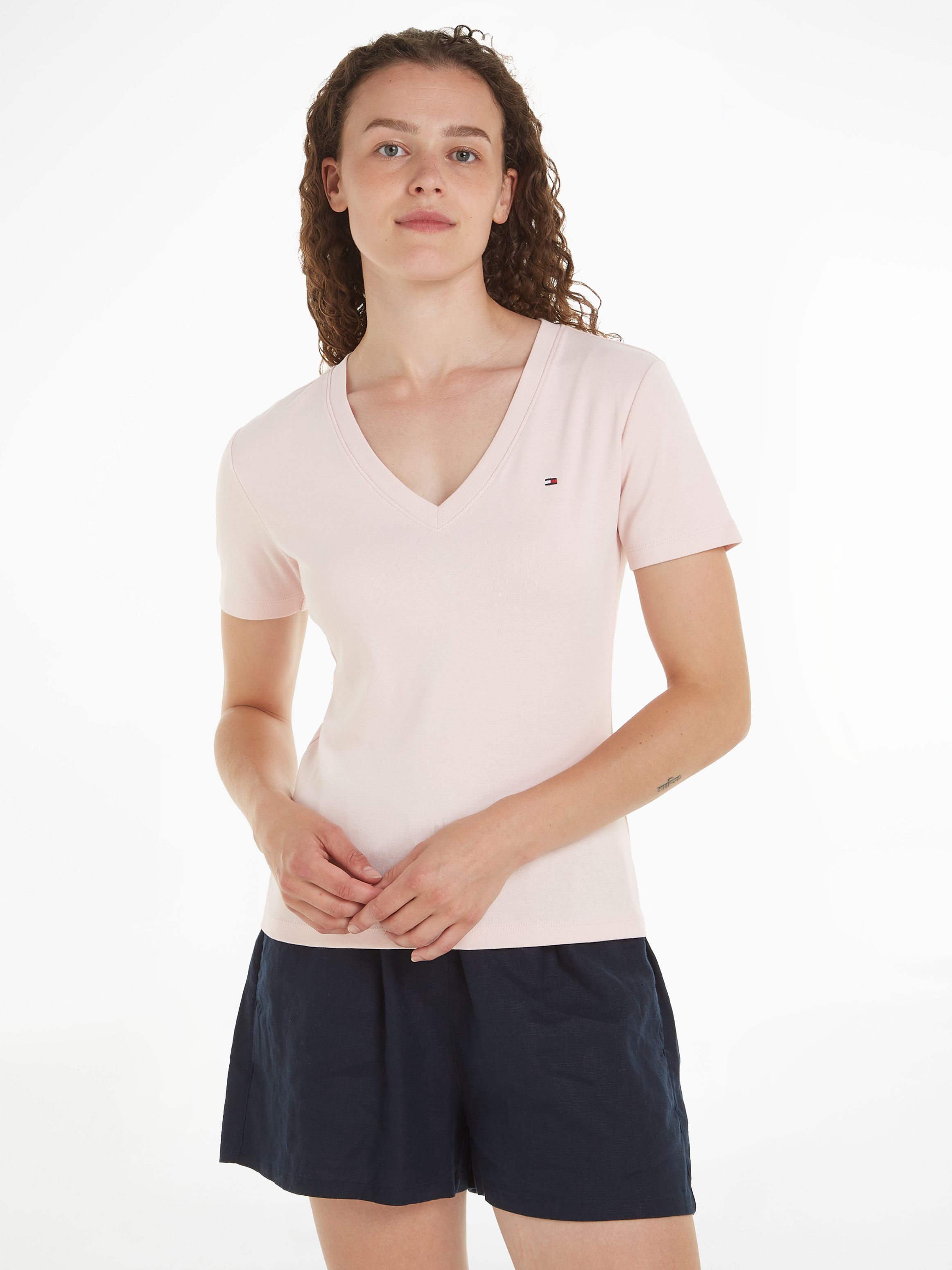 Tee shirt col v femme tommy hilfiger online