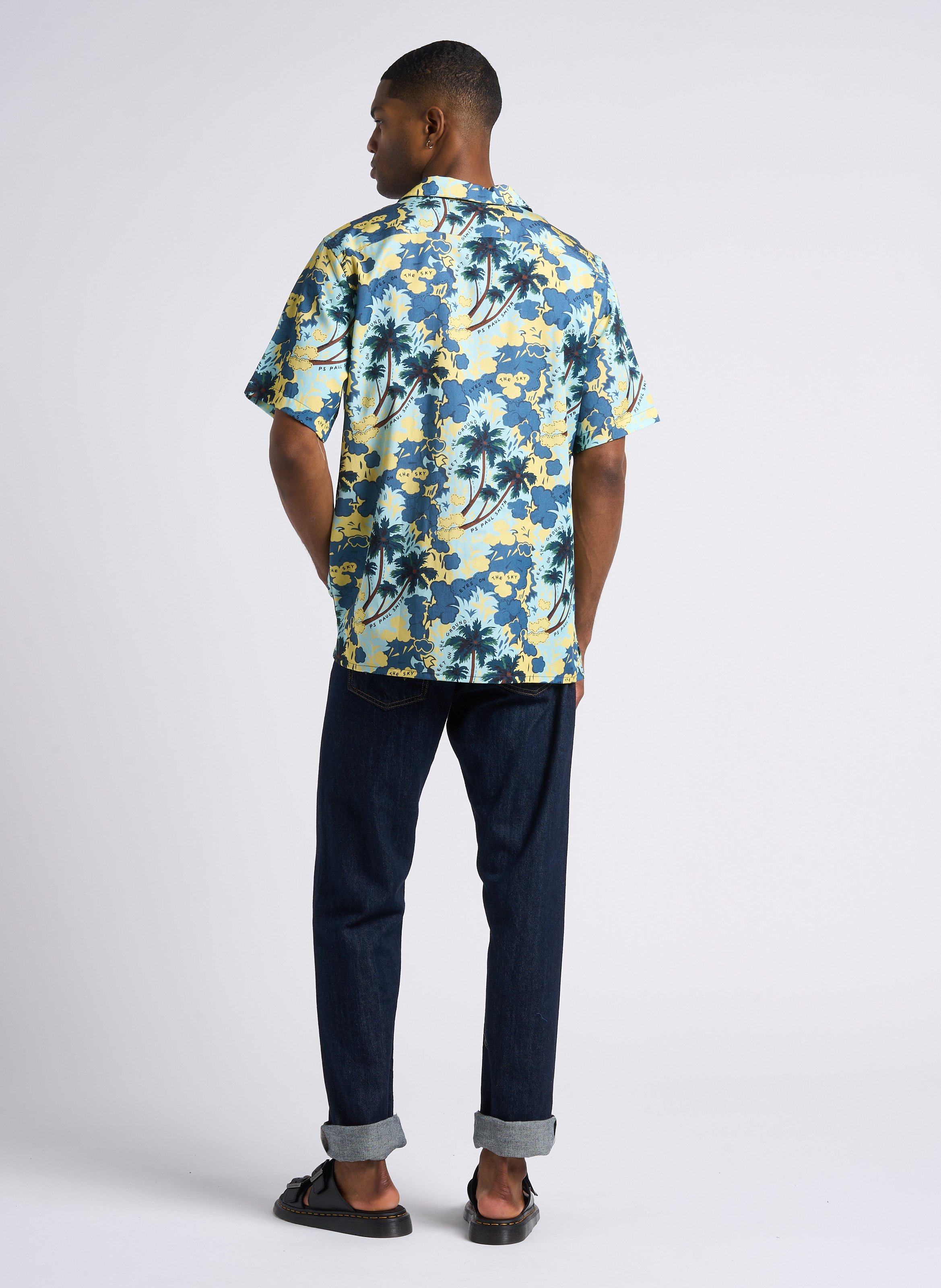 Straight printed shirt with lapels PAUL SMITH Blue