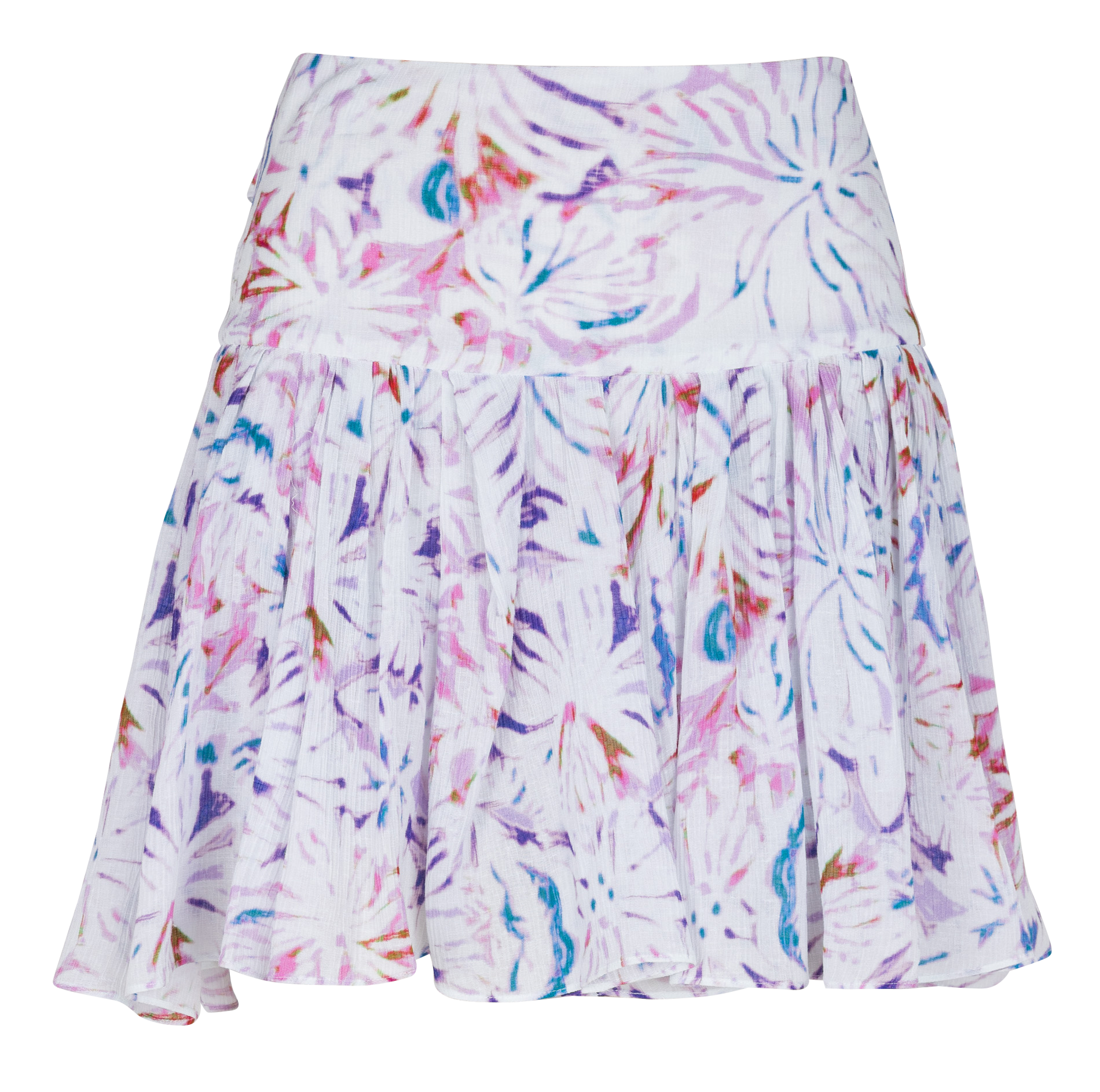 Jupe courte évasée imprimée IRO Rose