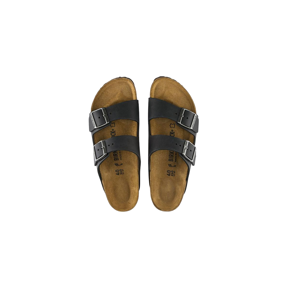Faux leather sandals BIRKENSTOCK Black