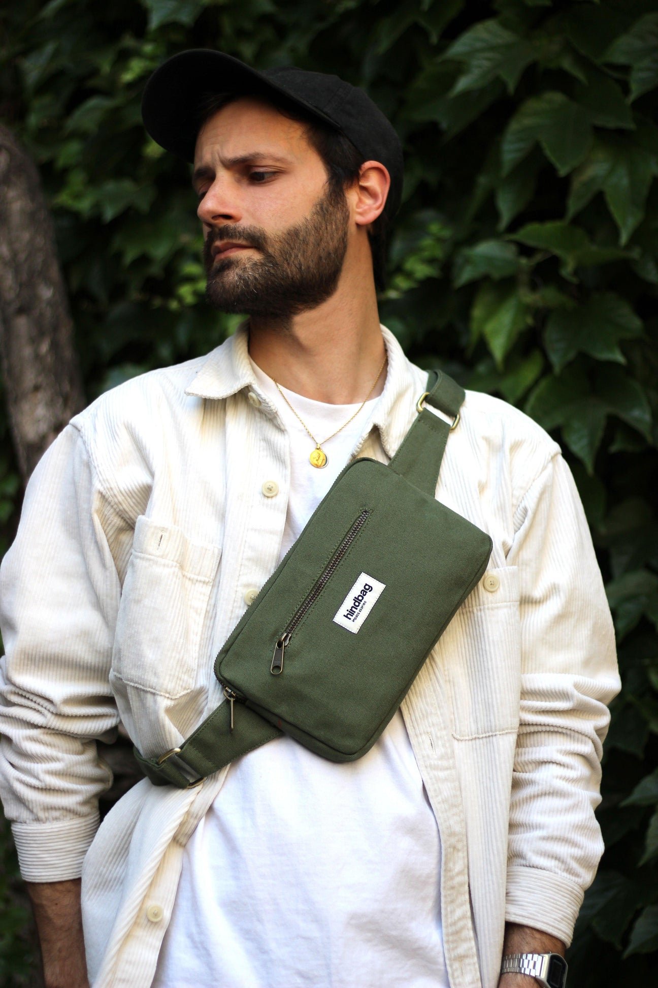 Cotton waist bag HINDBAG Khaki