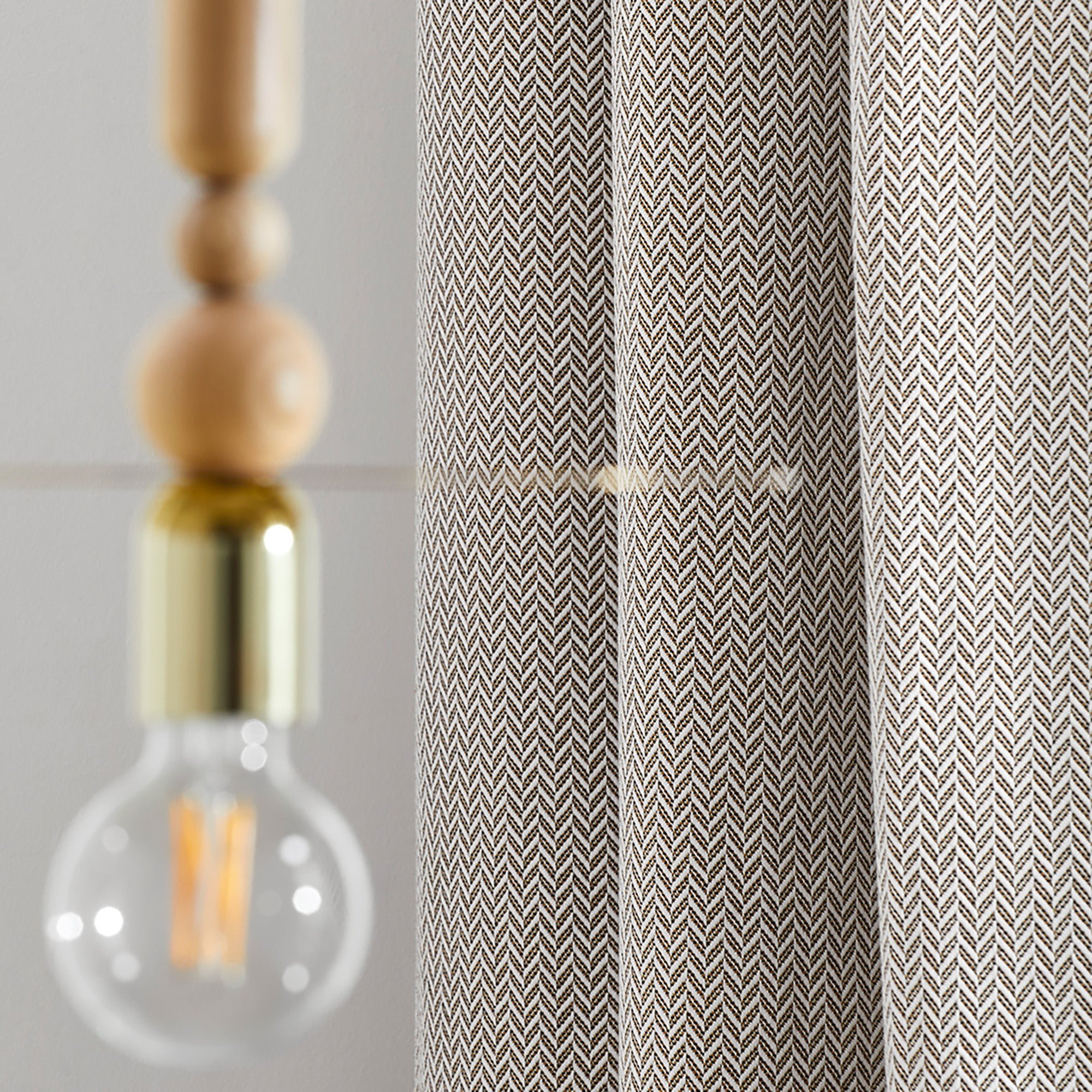 Curtain with golden eyelets MADURA Beige