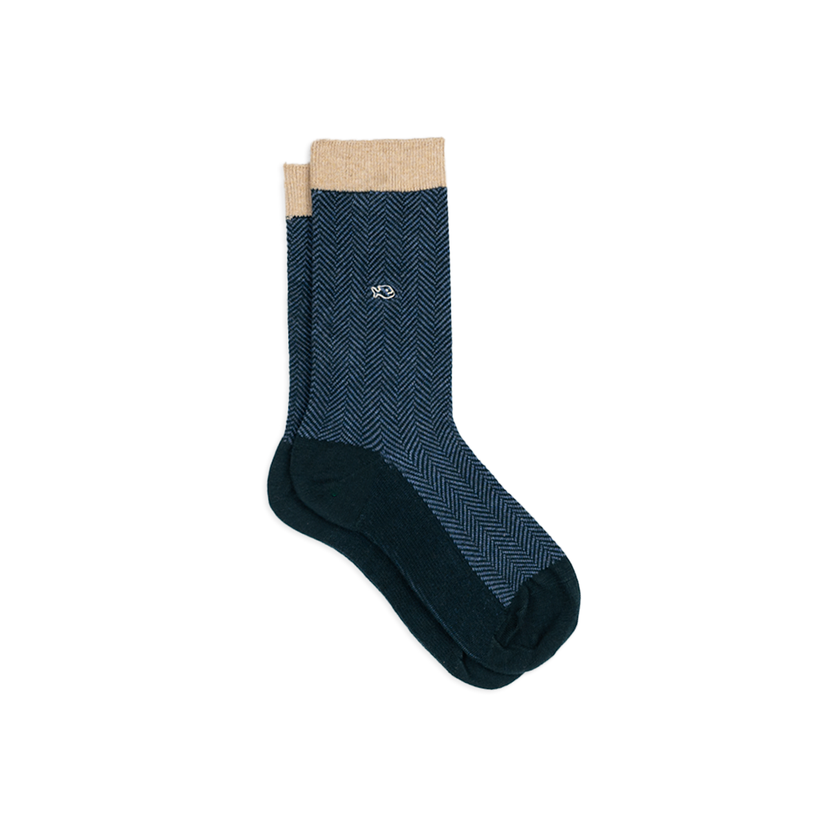 Combed cotton herringbone socks BILLYBELT Blue