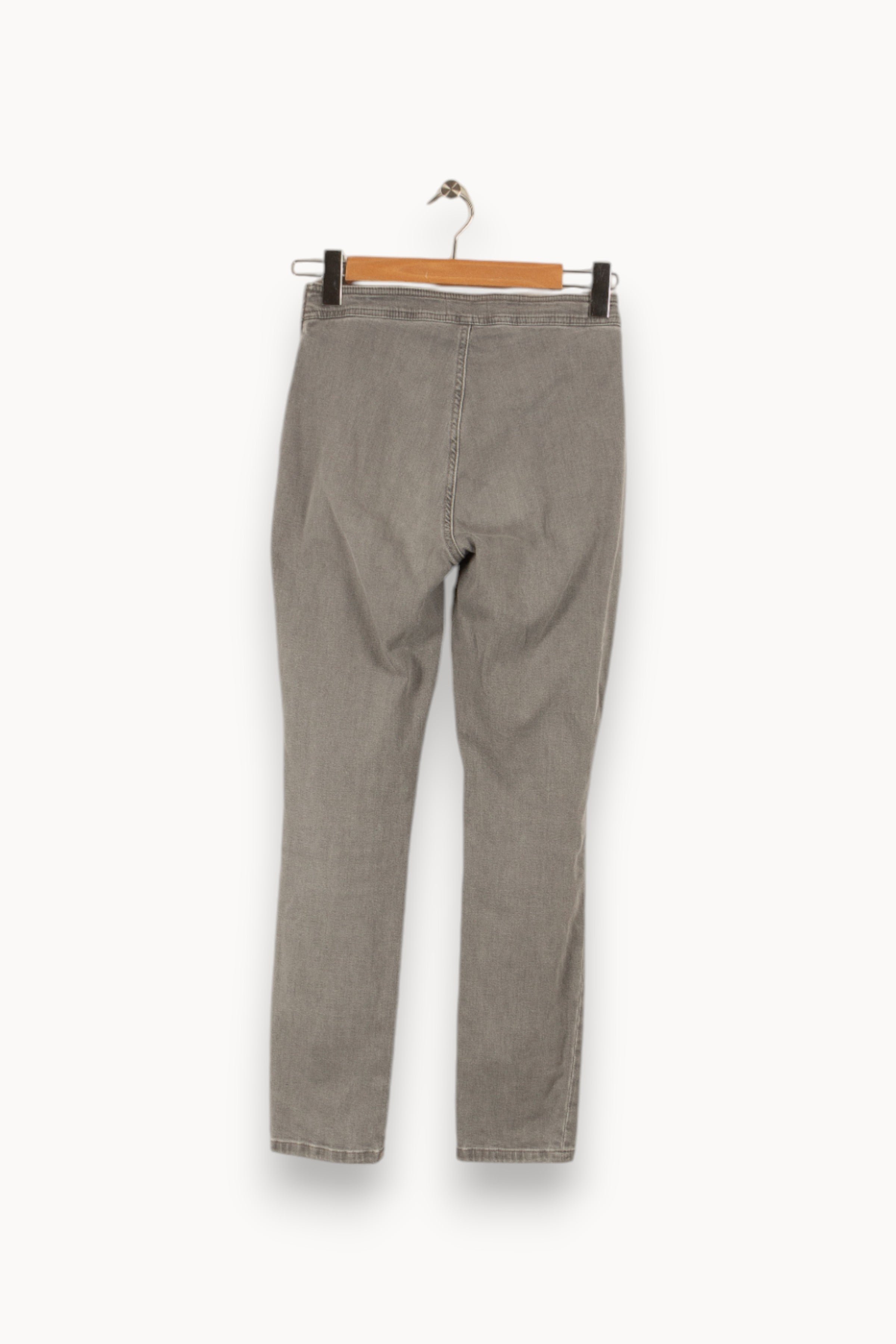 Cropped slim jeans with studs SEZANE - Seconde main Grey