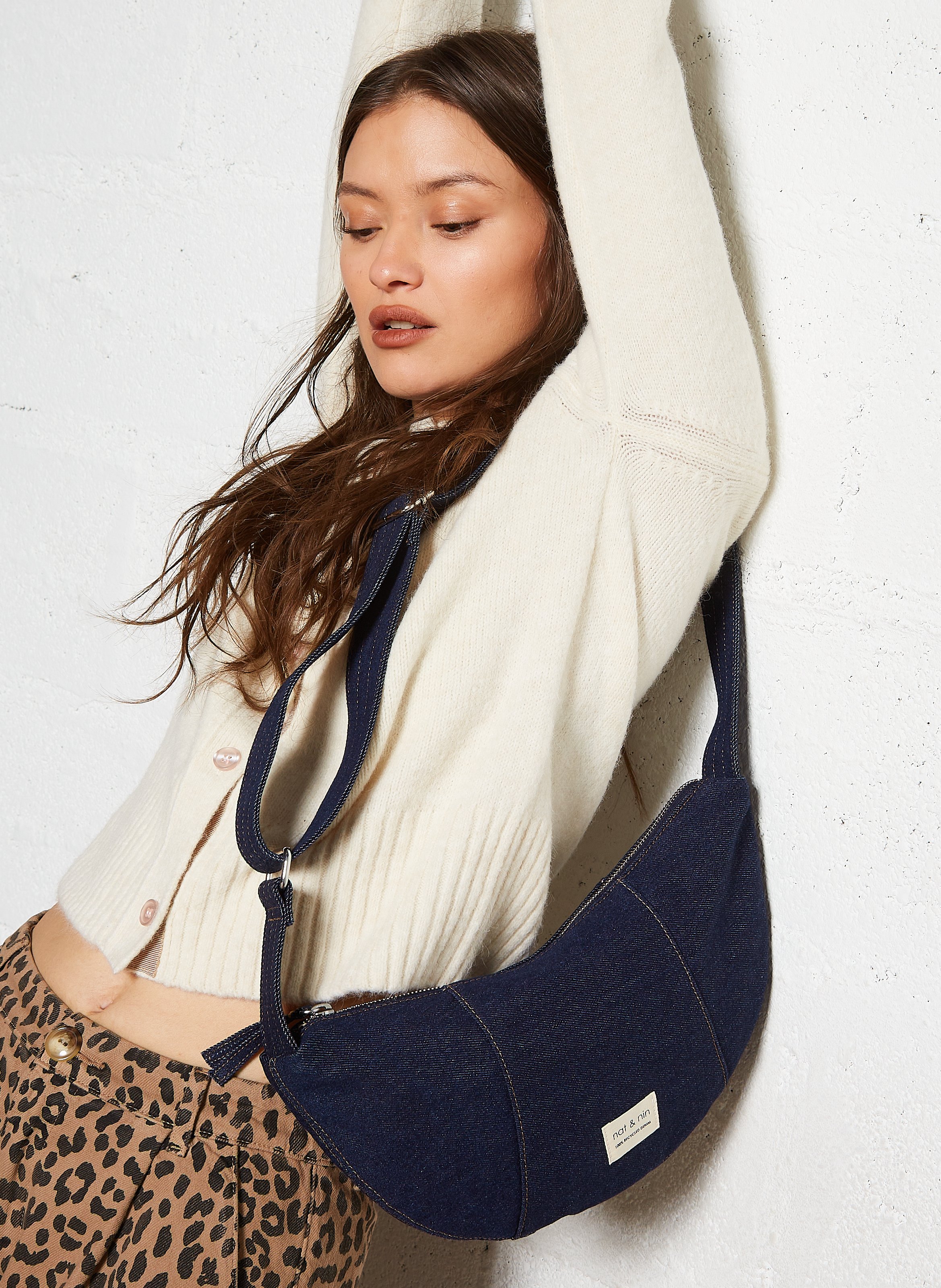 Sac banane en denim NAT & NIN Bleu