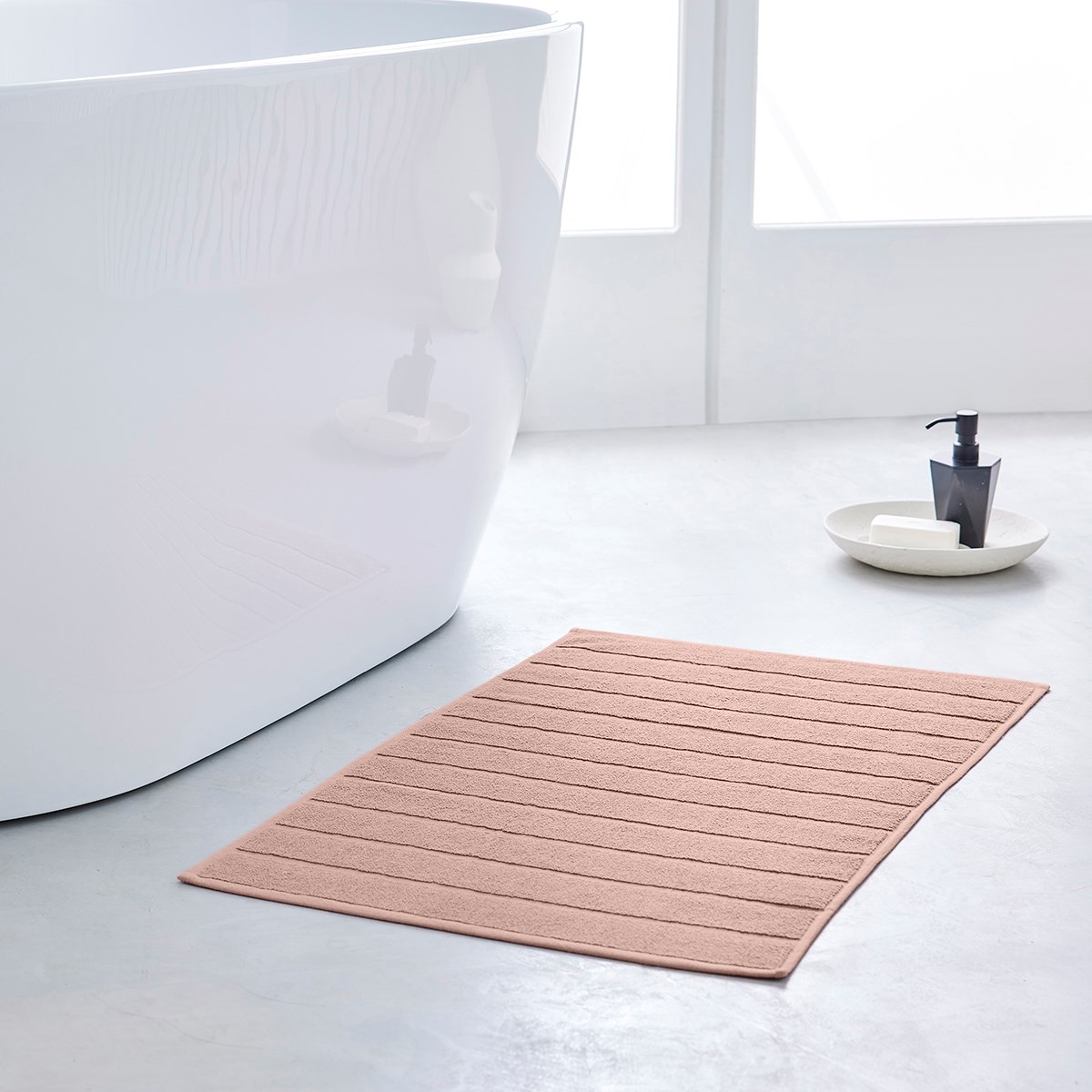 Solid color cotton bath mat TODAY LINGE DE MAISON Pink