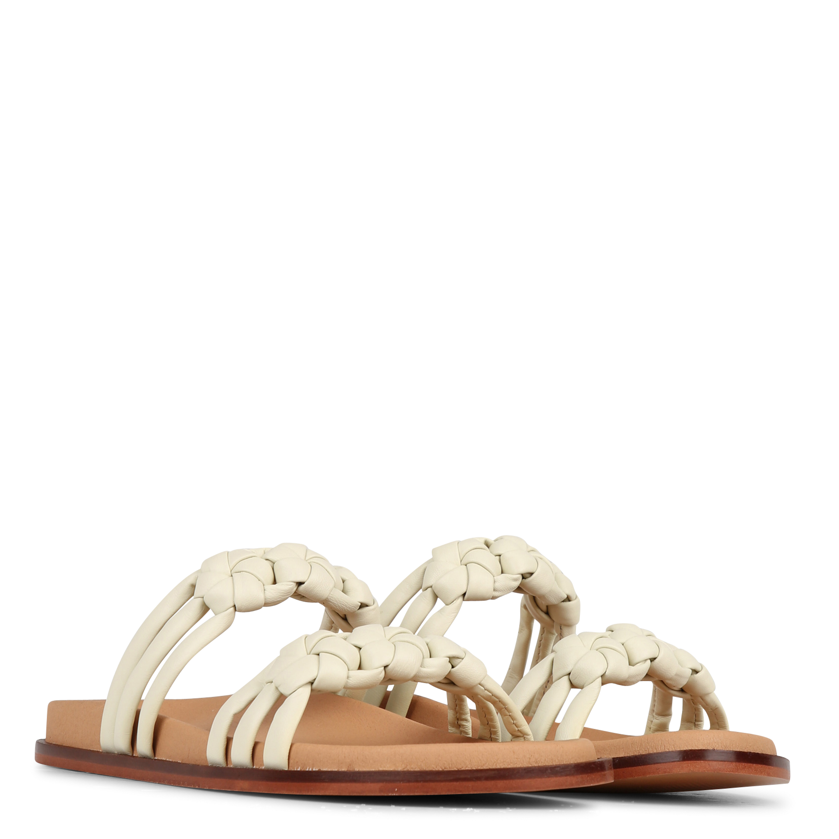 Sandales plates en cuir KOSMA MENORCA Blanc