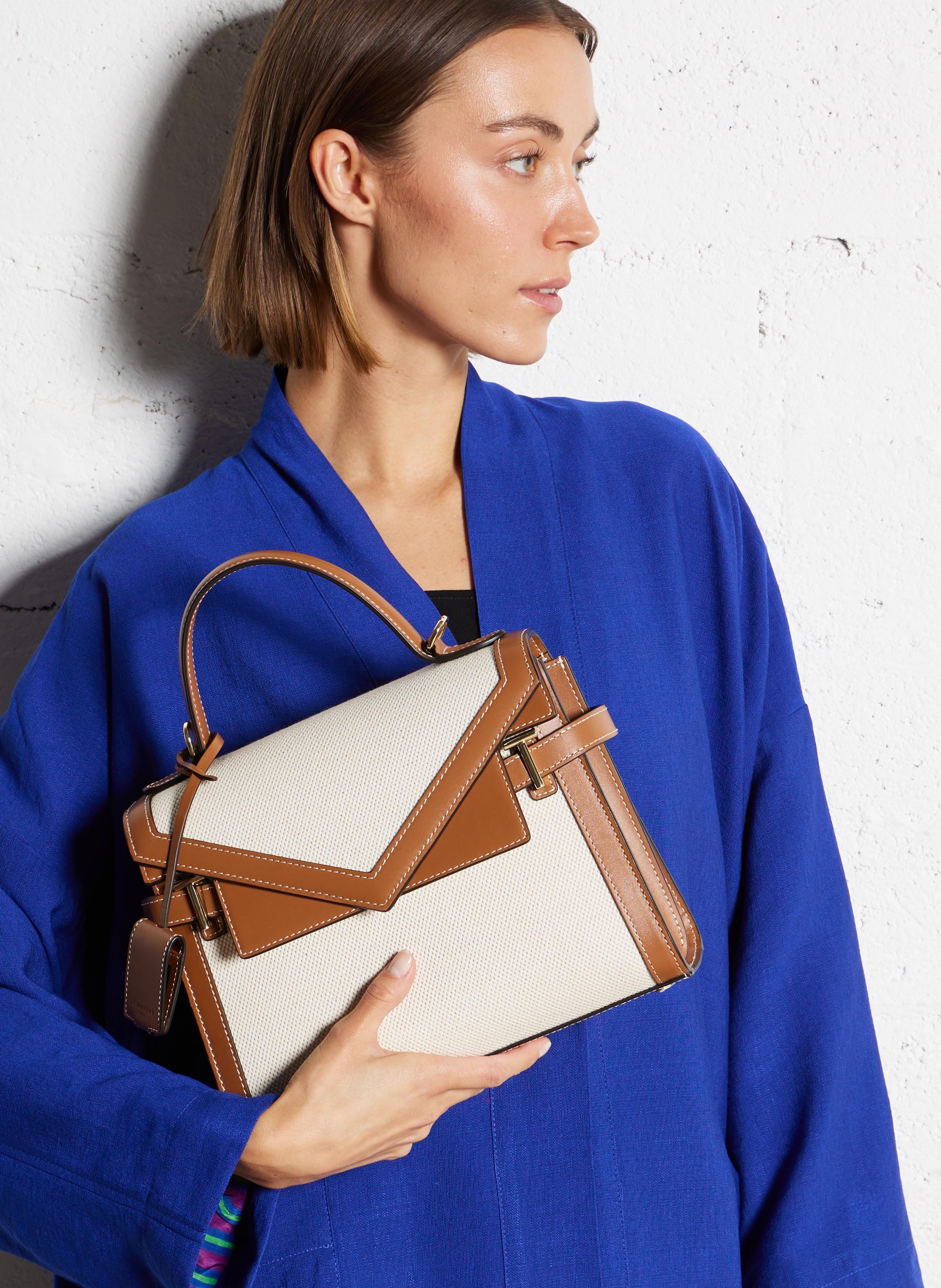 Sac à main en cuir LE TANNEUR Beige