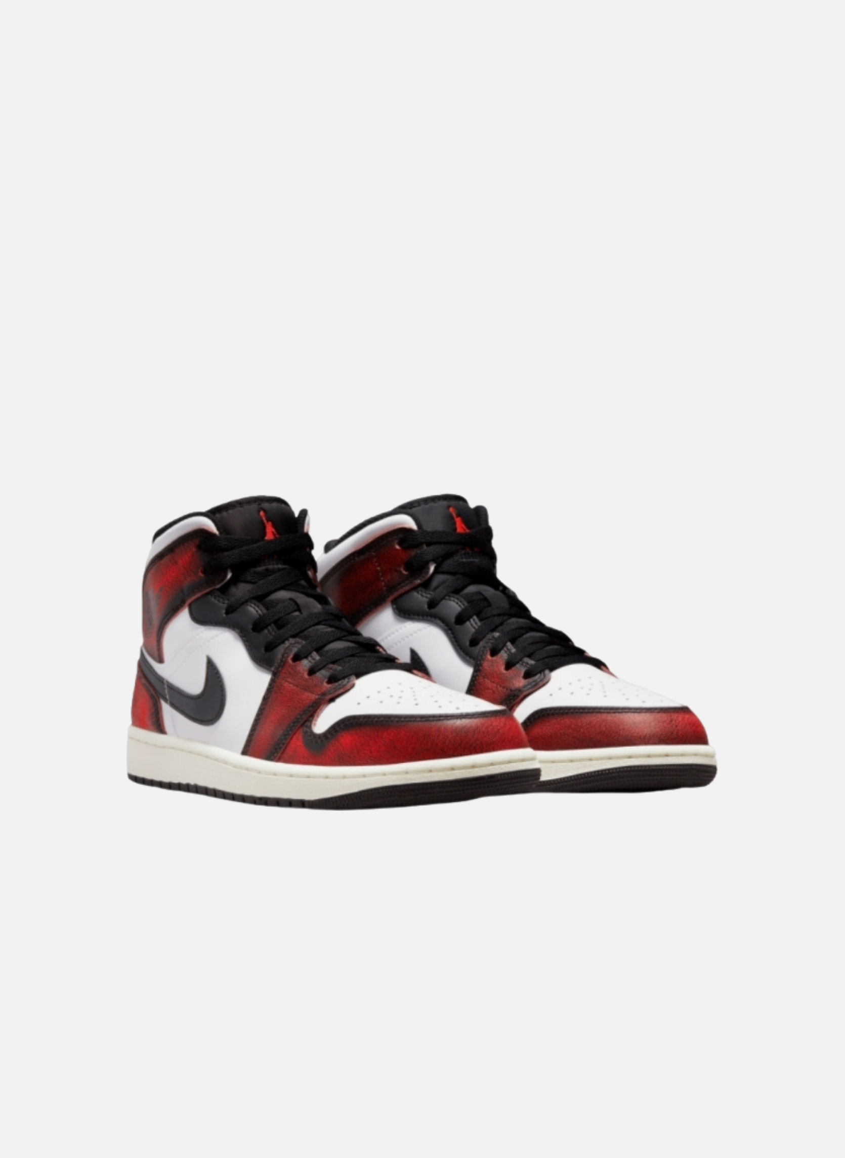 High-top leather sneakers Jordan Red