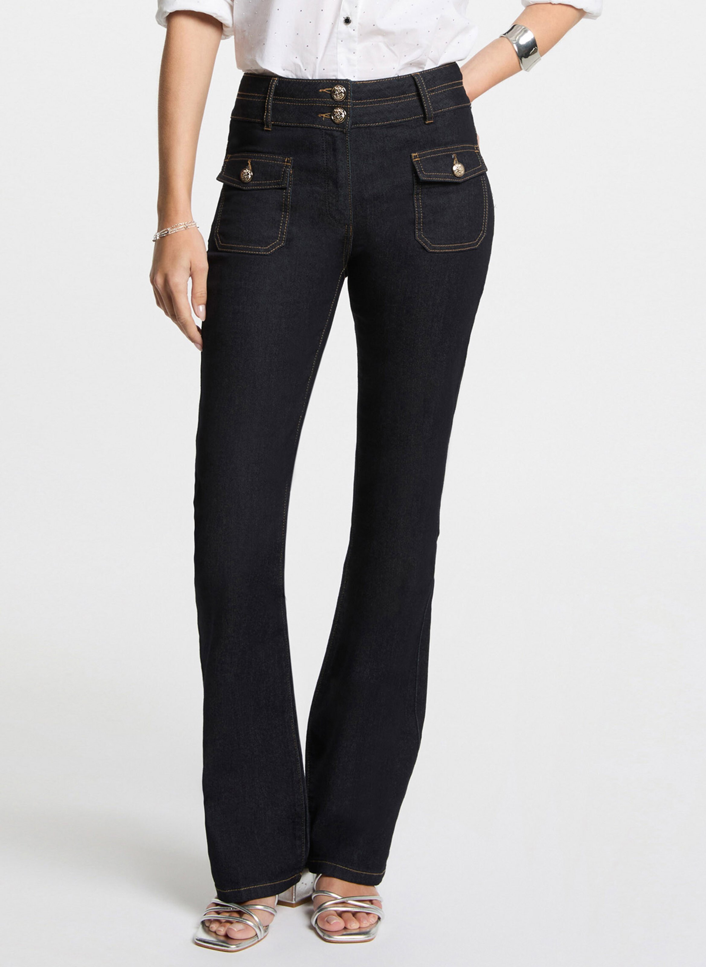 Jean bootcut en denim brut  MORGAN Bleu