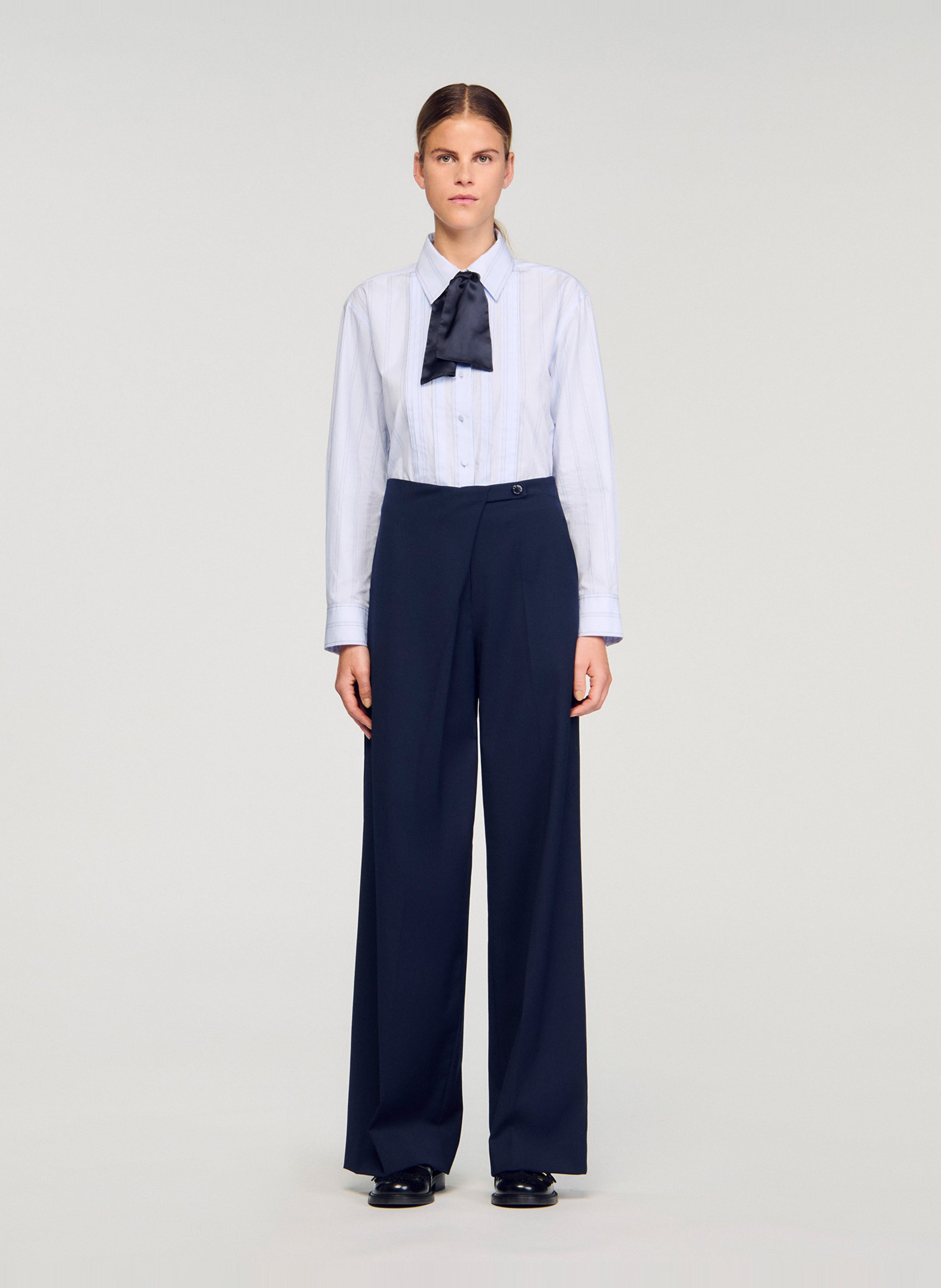 Wide trousers SANDRO Blue