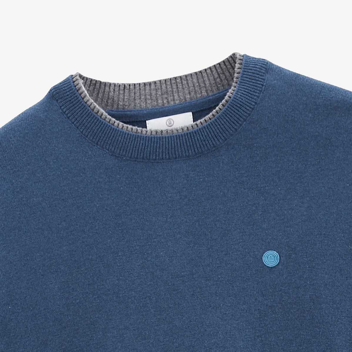 Double contrast collar sweater SERGE BLANCO Blue