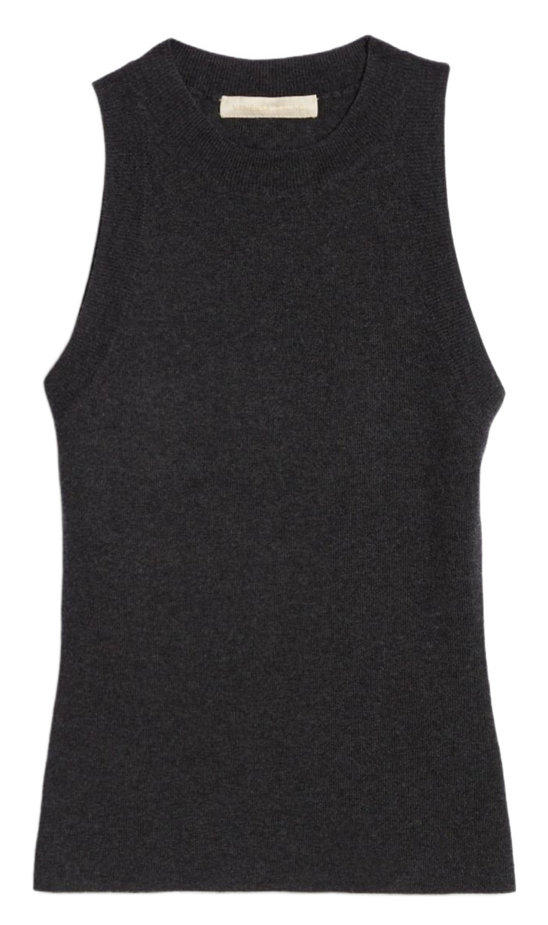 Mouwloze ronde hals top van gemengde wol VANESSA BRUNO Grijs